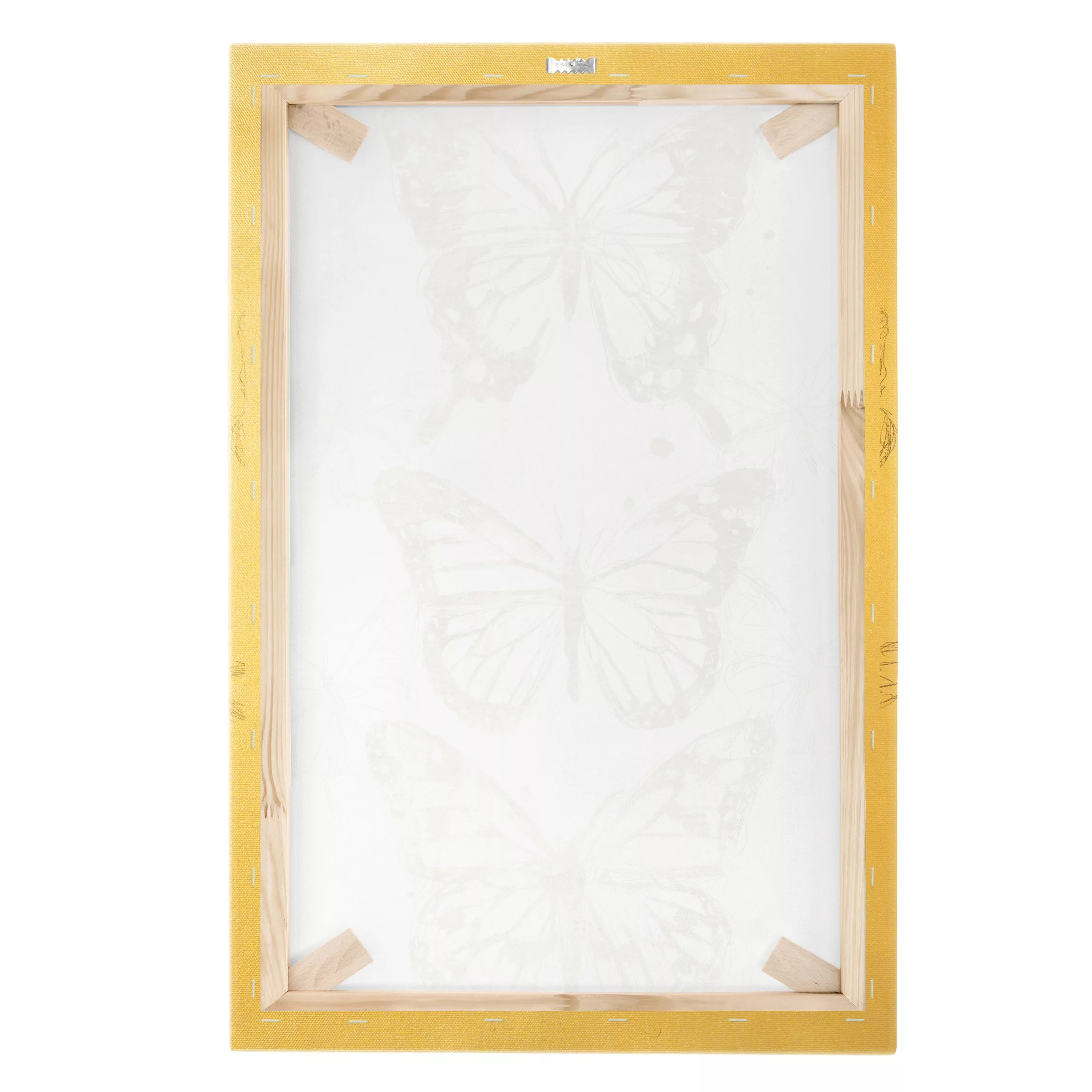 Leinwandbild Schmetterlingskomposition in Gold I günstig online kaufen