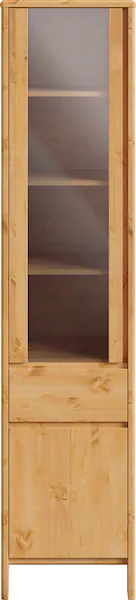 Home affaire Vitrine "Luven", zertifiziertes Massivholz, Höhe 192 cm, 2 Tür günstig online kaufen