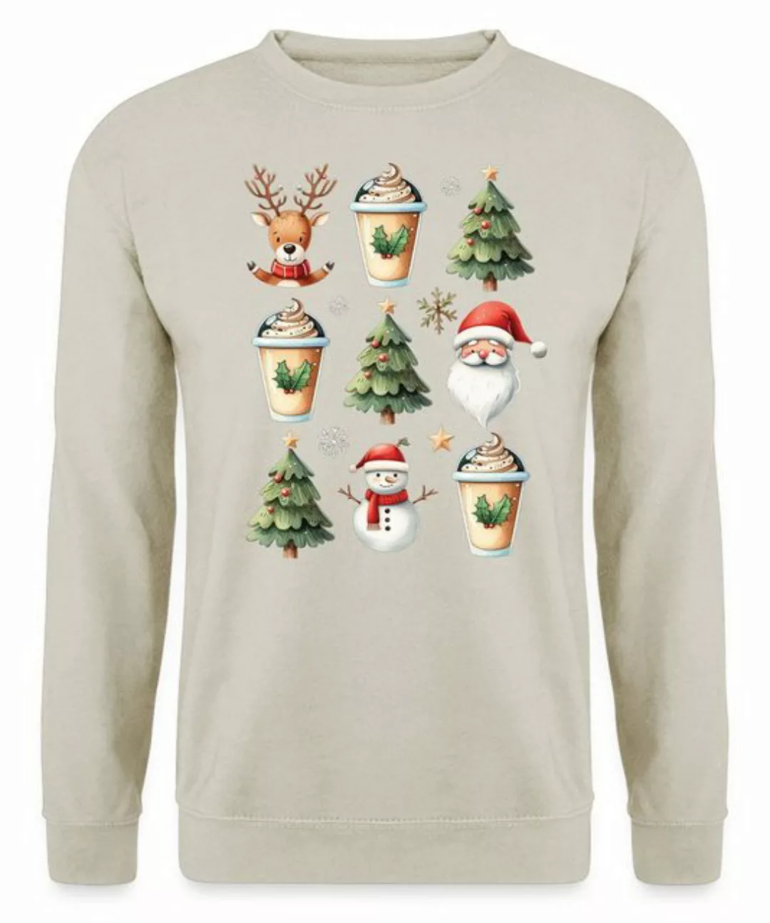 Quattro Formatee Sweatshirt Weihnachtsbaum Weihnachtsmann - Weihnachten Nik günstig online kaufen