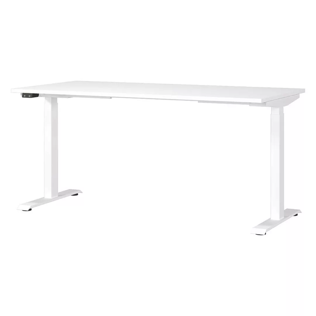 Schreibtisch 160cm, elektrisch höhenverstellbar, weiß, MEMPHIS-01 günstig online kaufen