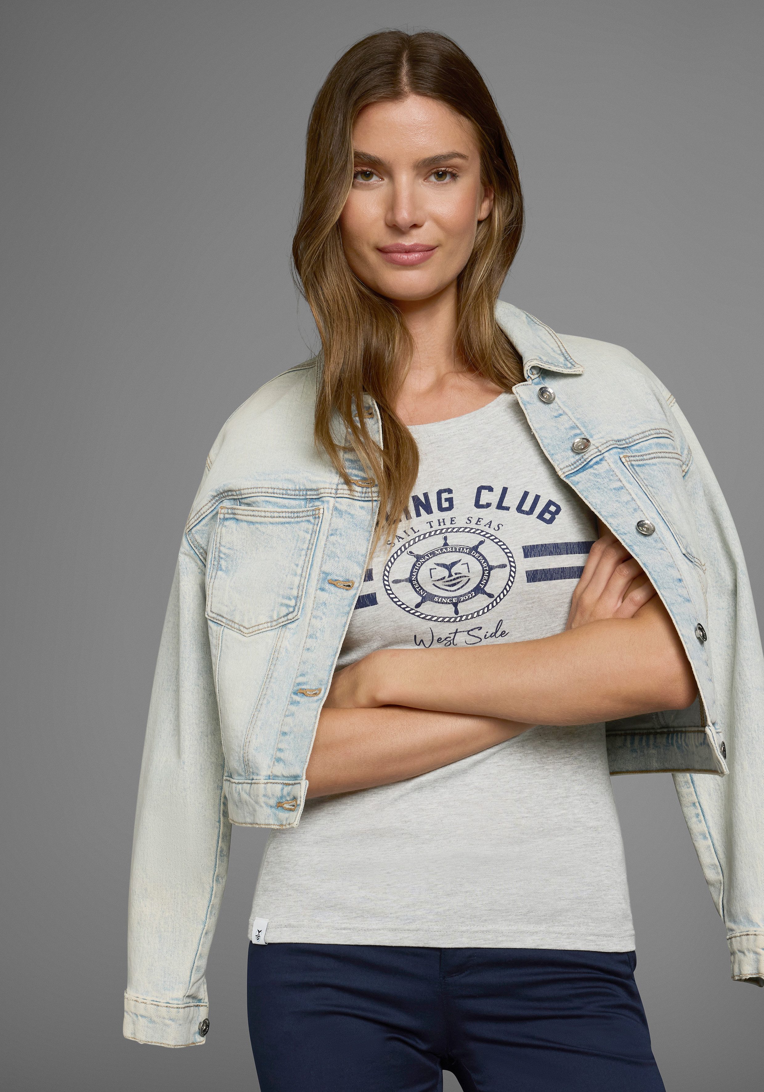 DELMAO T-Shirt, (Packung, 2 tlg., 2er-Pack), im maritimen Design mit Aufsch günstig online kaufen