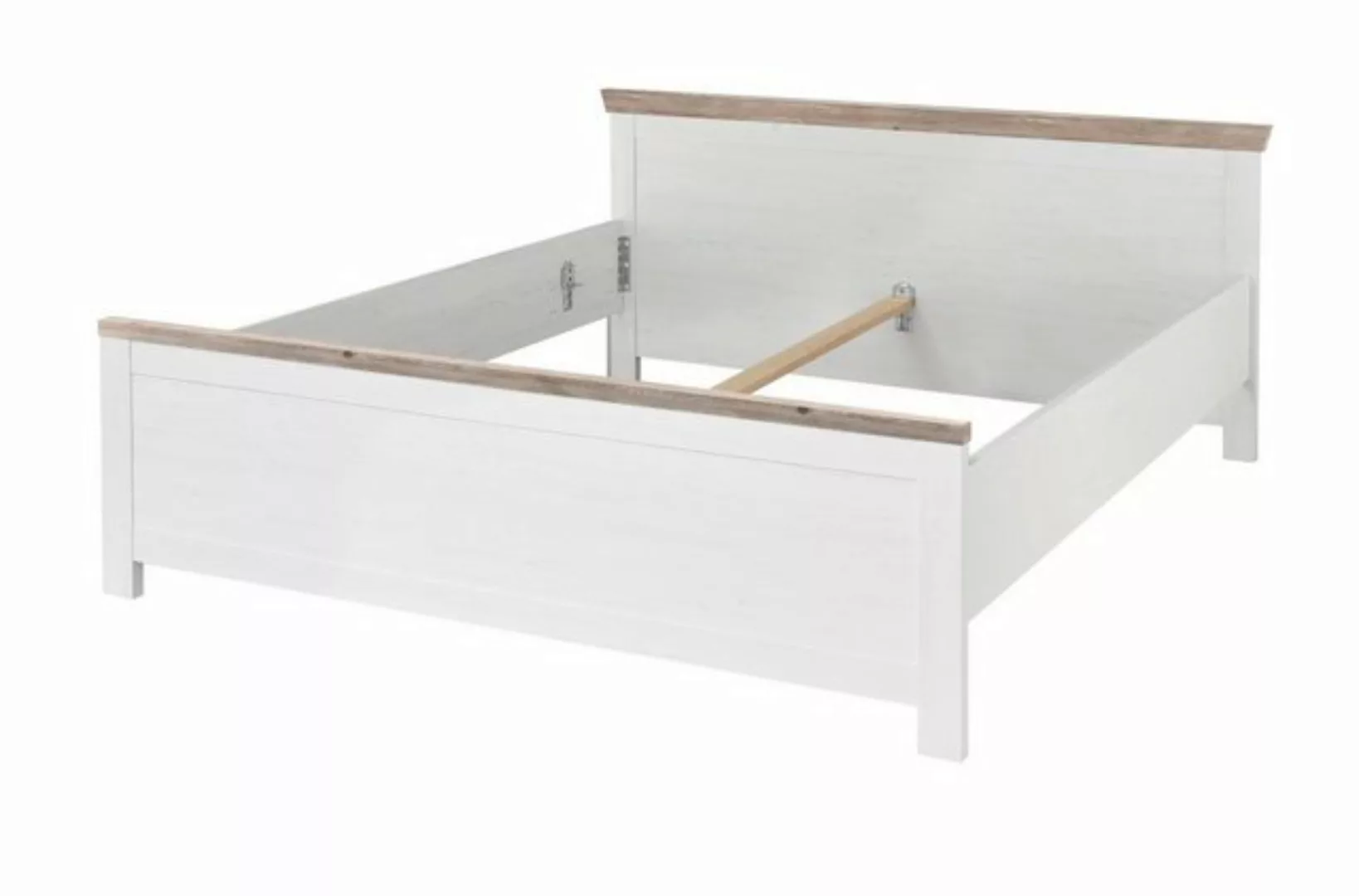 Furn.Design Bett Rovola (Doppelbett in Pinie weiß Landhaus, Liegefläche 180 günstig online kaufen