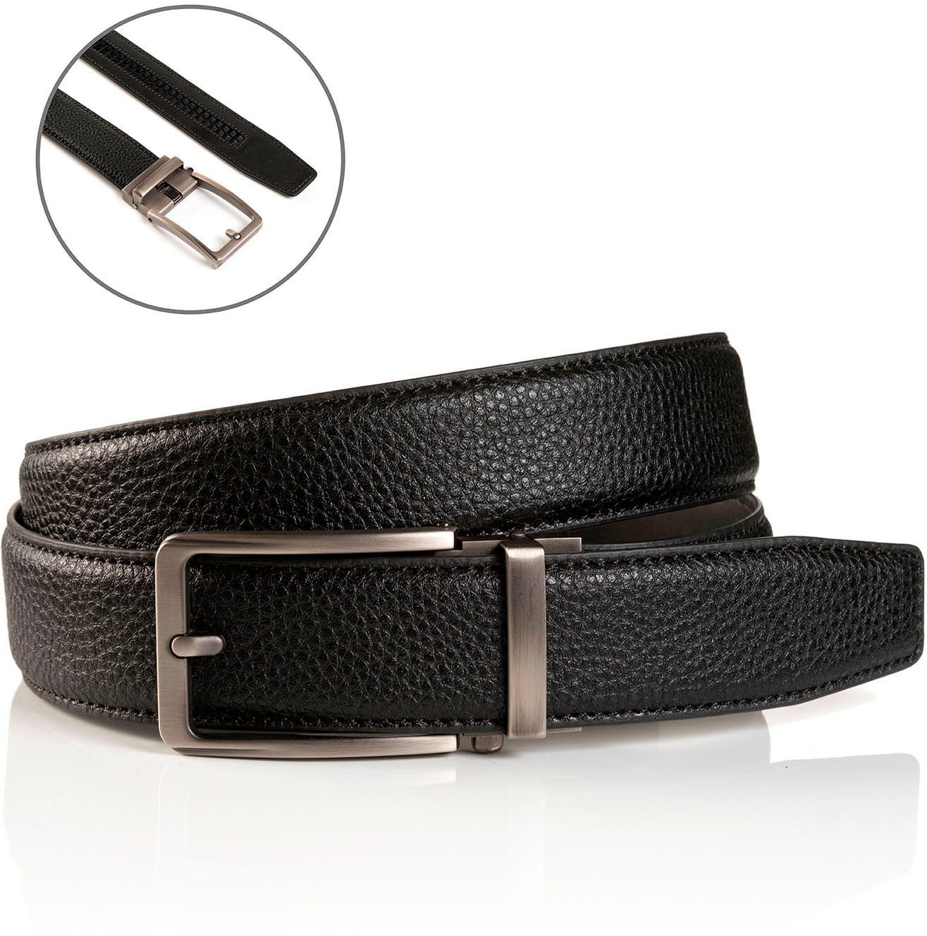 MONTI Ledergürtel 3,5 cm breit, Klassisch-Business, günstig online kaufen