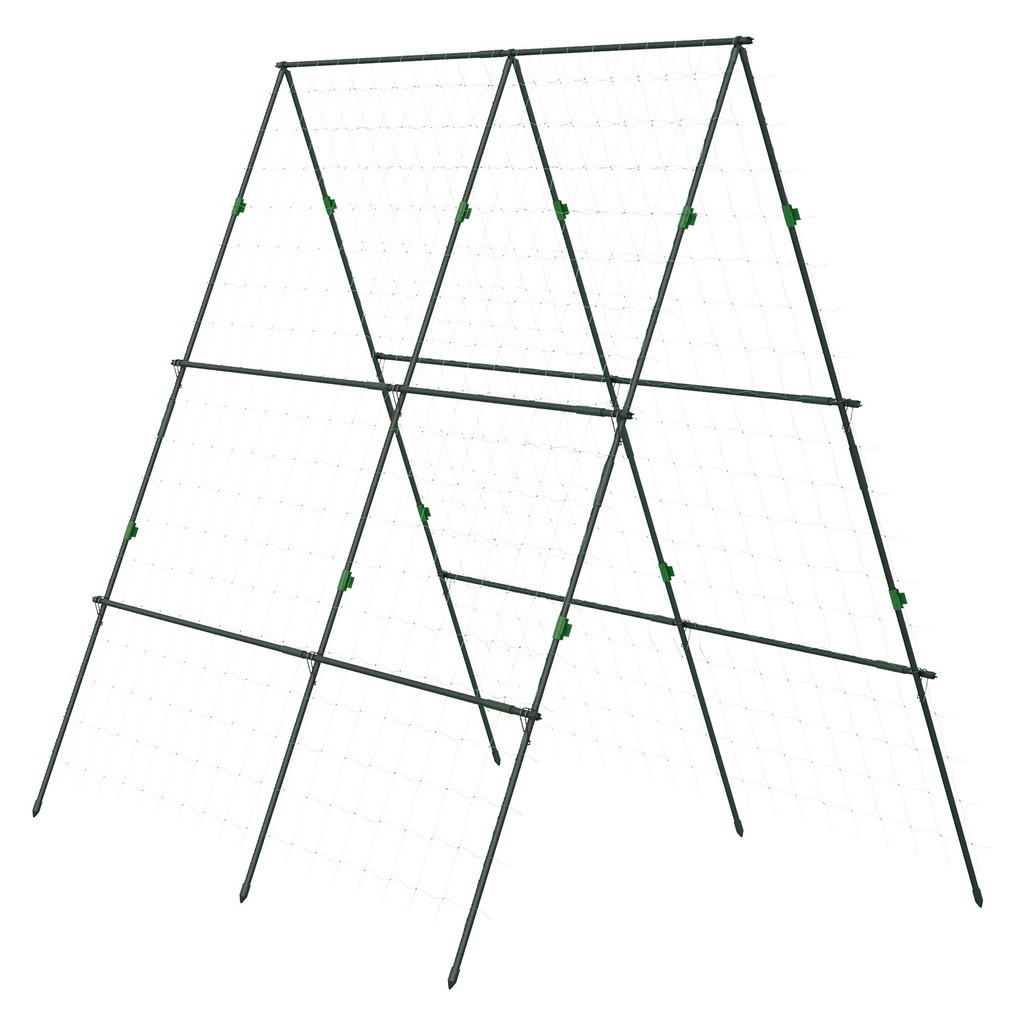 Outsunny Trellis-Rankhilfe mit Stahlrahmen grün B/H/L: ca. 100x180x180 cm günstig online kaufen