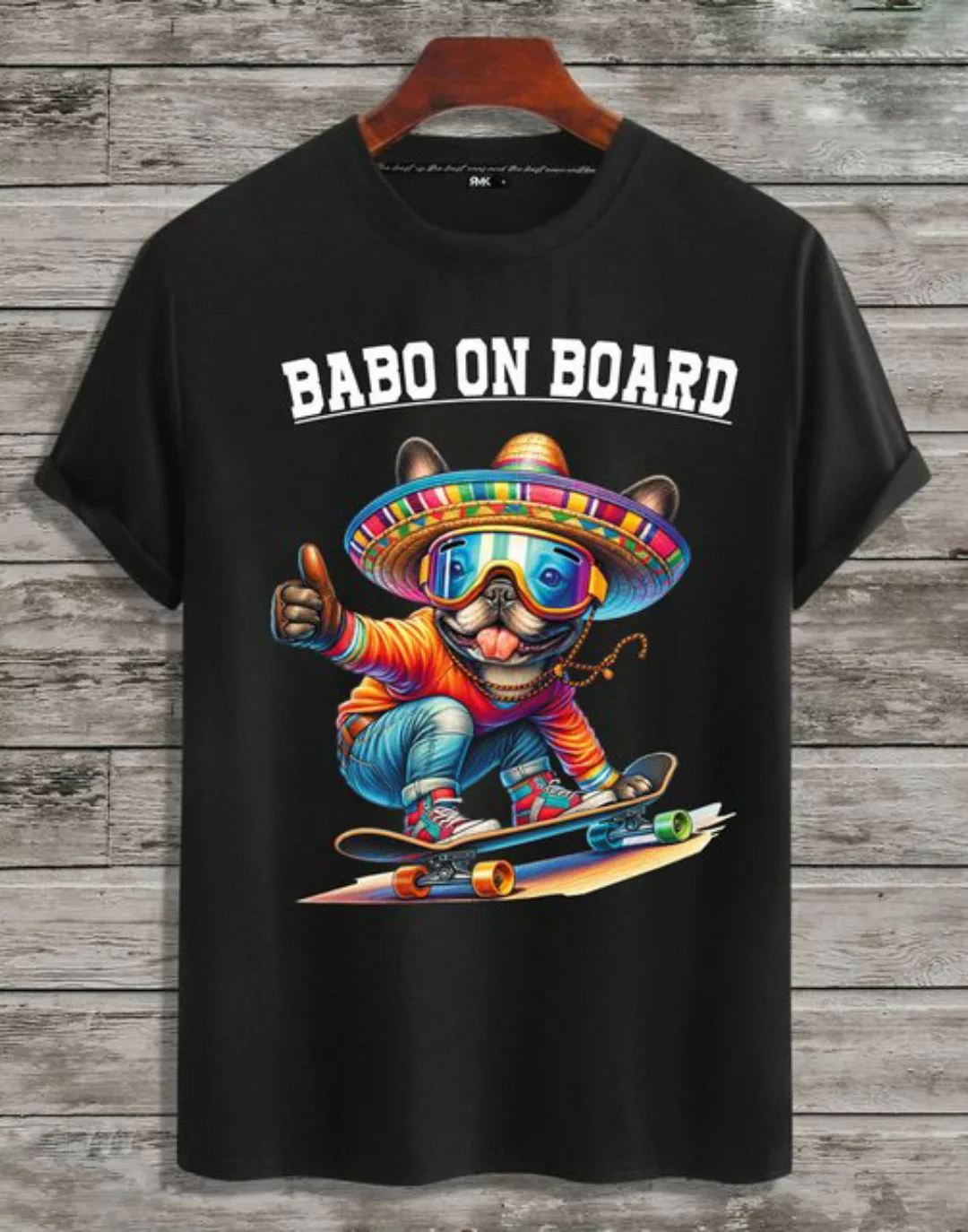 RMK T-Shirt Herren kurzarm Shirt Basic Rundhals Ausschnitt Skater aus Baumw günstig online kaufen