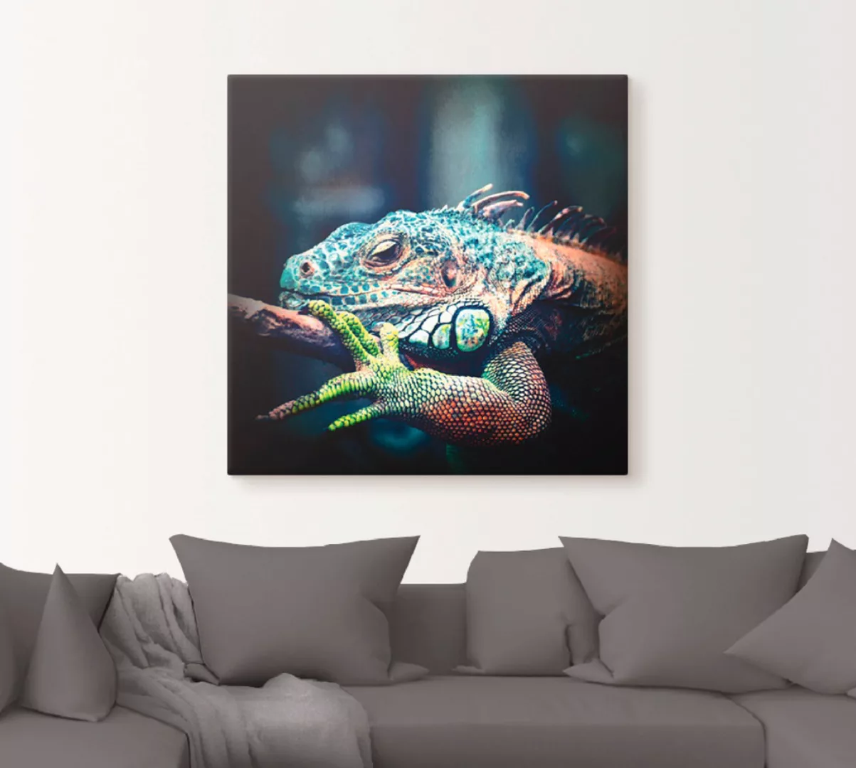 Artland Wandbild "Leguan", Reptilien, (1 St.), als Leinwandbild, Poster in günstig online kaufen