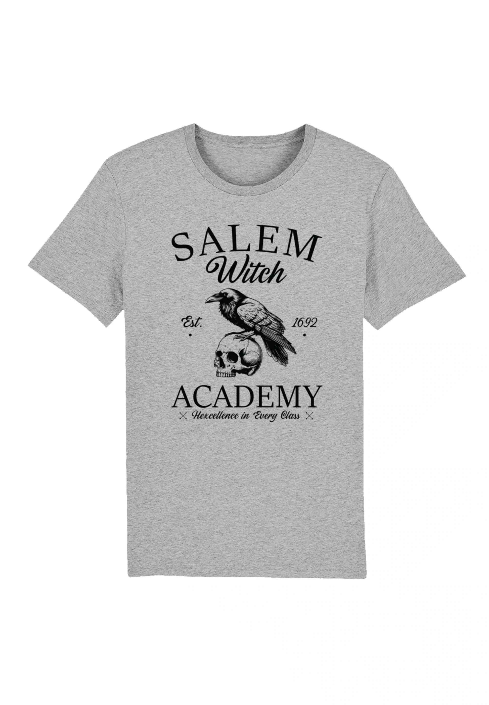 F4NT4STIC T-Shirt "Halloween University Salem witch crow skull", Premium Qu günstig online kaufen