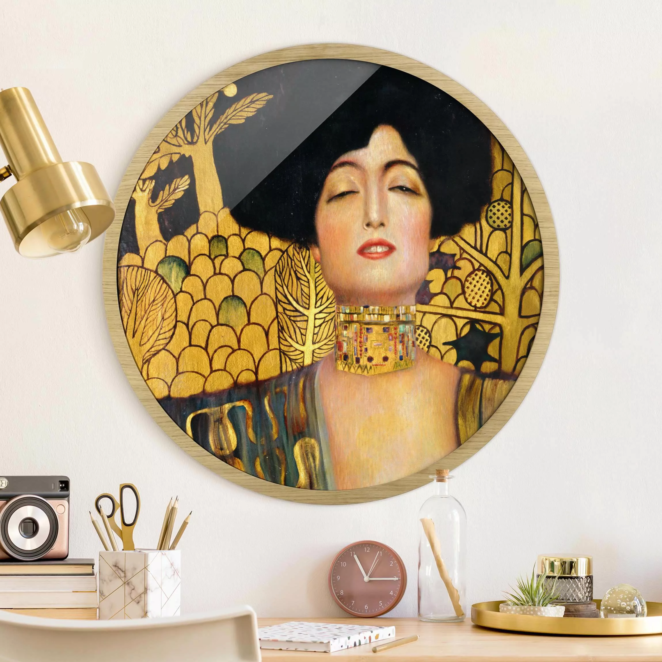 Rundes Gerahmtes Bild Gustav Klimt - Judith I günstig online kaufen