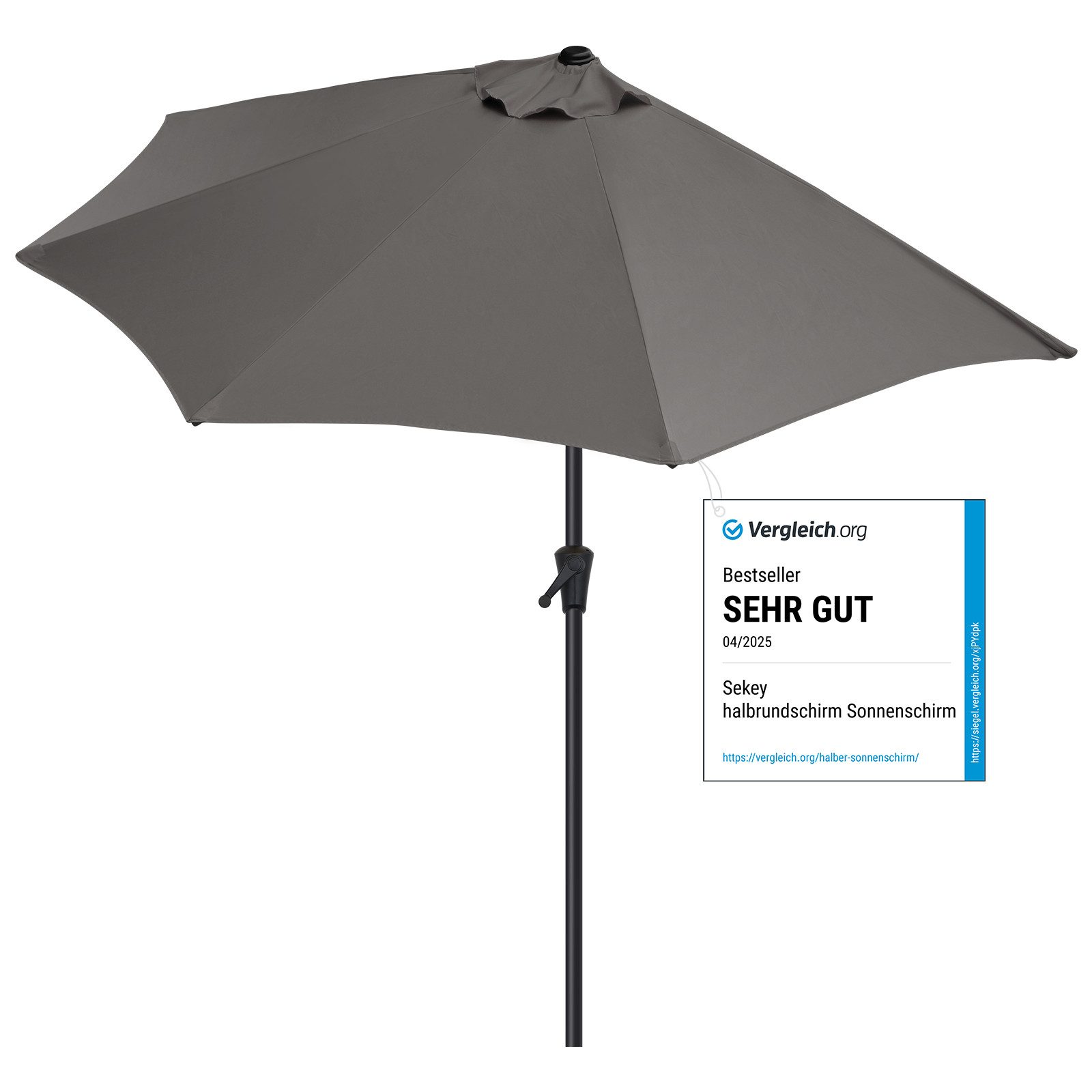 Sekey Balkonschirm 270 cm Sonnenschirm Halbrund günstig online kaufen