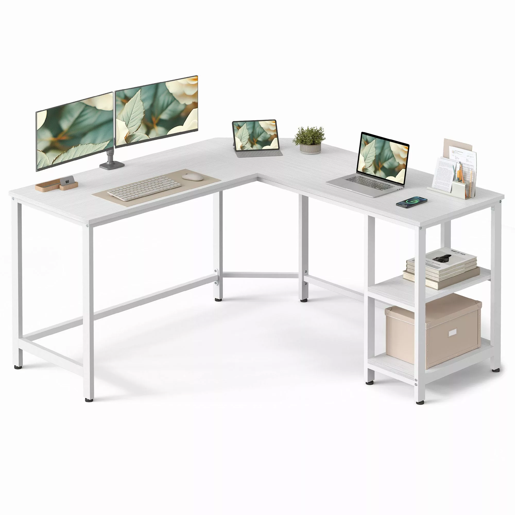 VASAGLE Schreibtisch Computertisch, 130/138 cm, L-förm günstig online kaufen