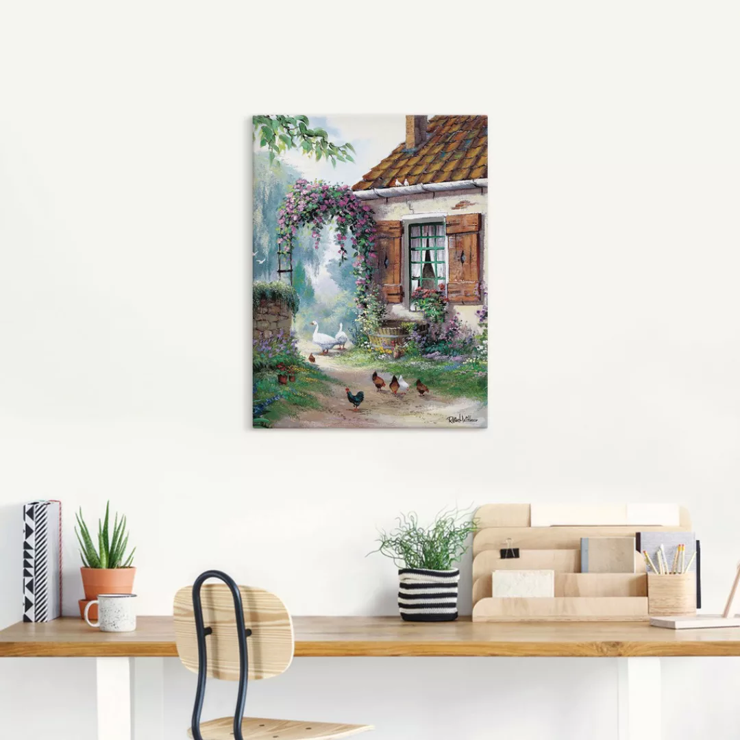 Artland Leinwandbild "Der Bauernhof", Garten, (1 St.), auf Keilrahmen gespa günstig online kaufen