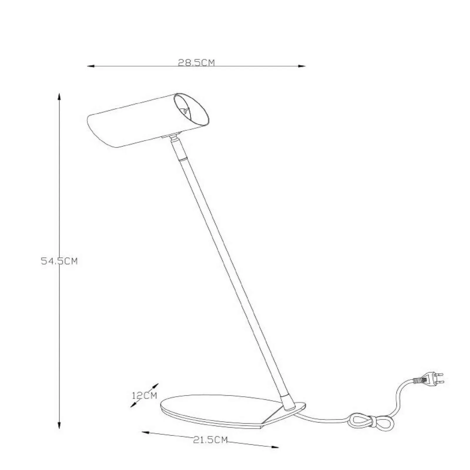 Schreibtischleuchte Hester, GU10, Höhe 530mm, weiß günstig online kaufen