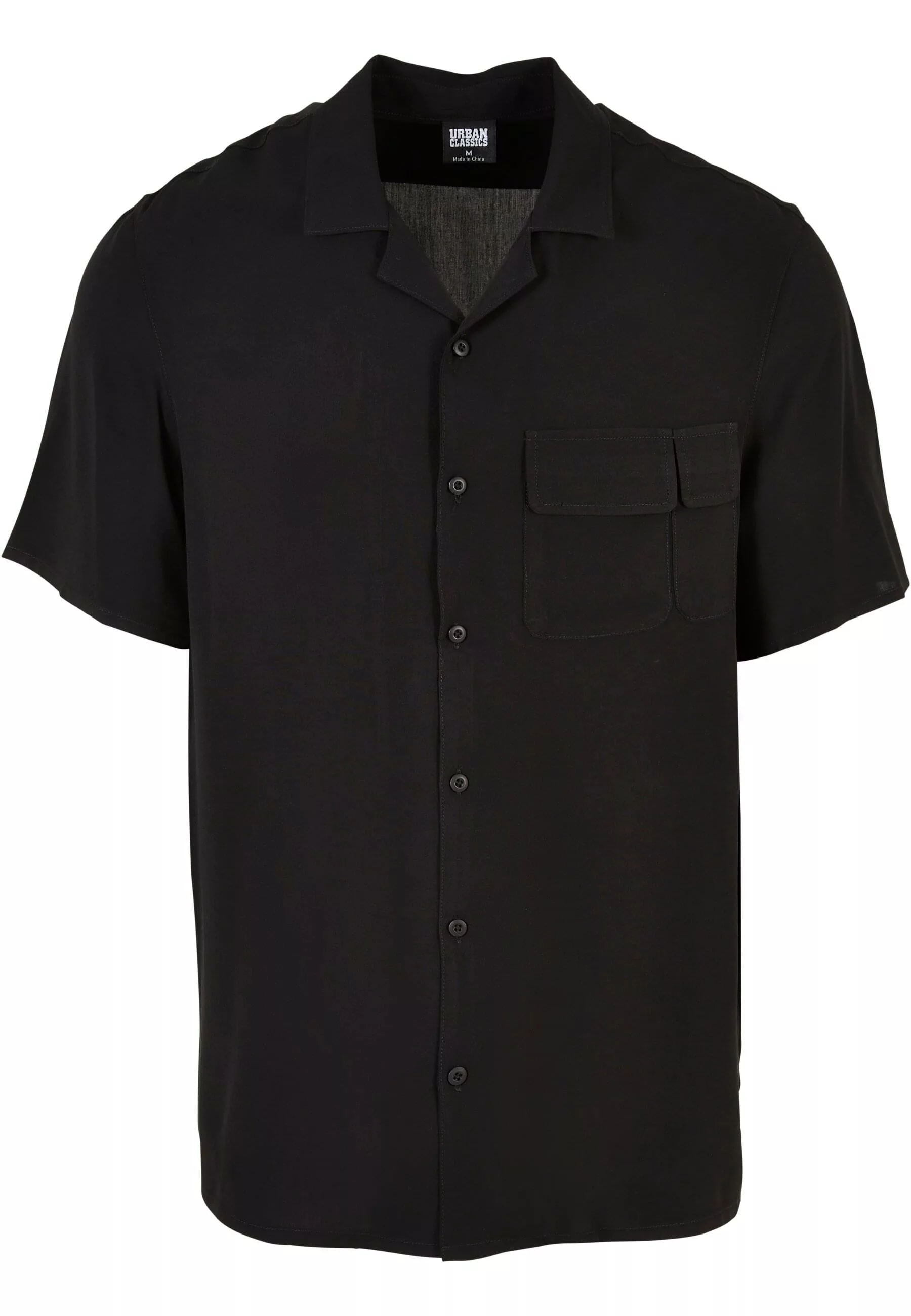 URBAN CLASSICS Langarmhemd "Urban Classics Herren Viscose Camp Shirt", (1 t günstig online kaufen