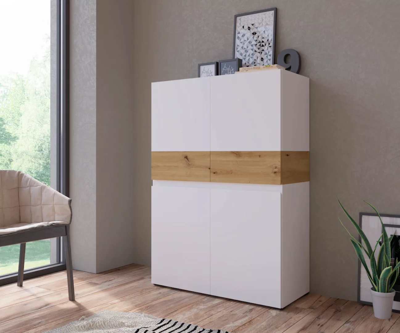 INOSIGN Highboard "Rimini", Höhe 129 cm günstig online kaufen