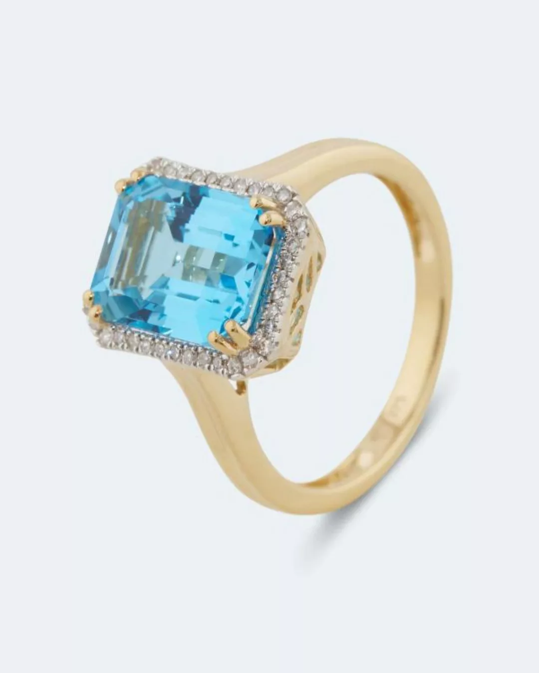 Precious Tales Ring mit Blautopas und Diamanten günstig online kaufen