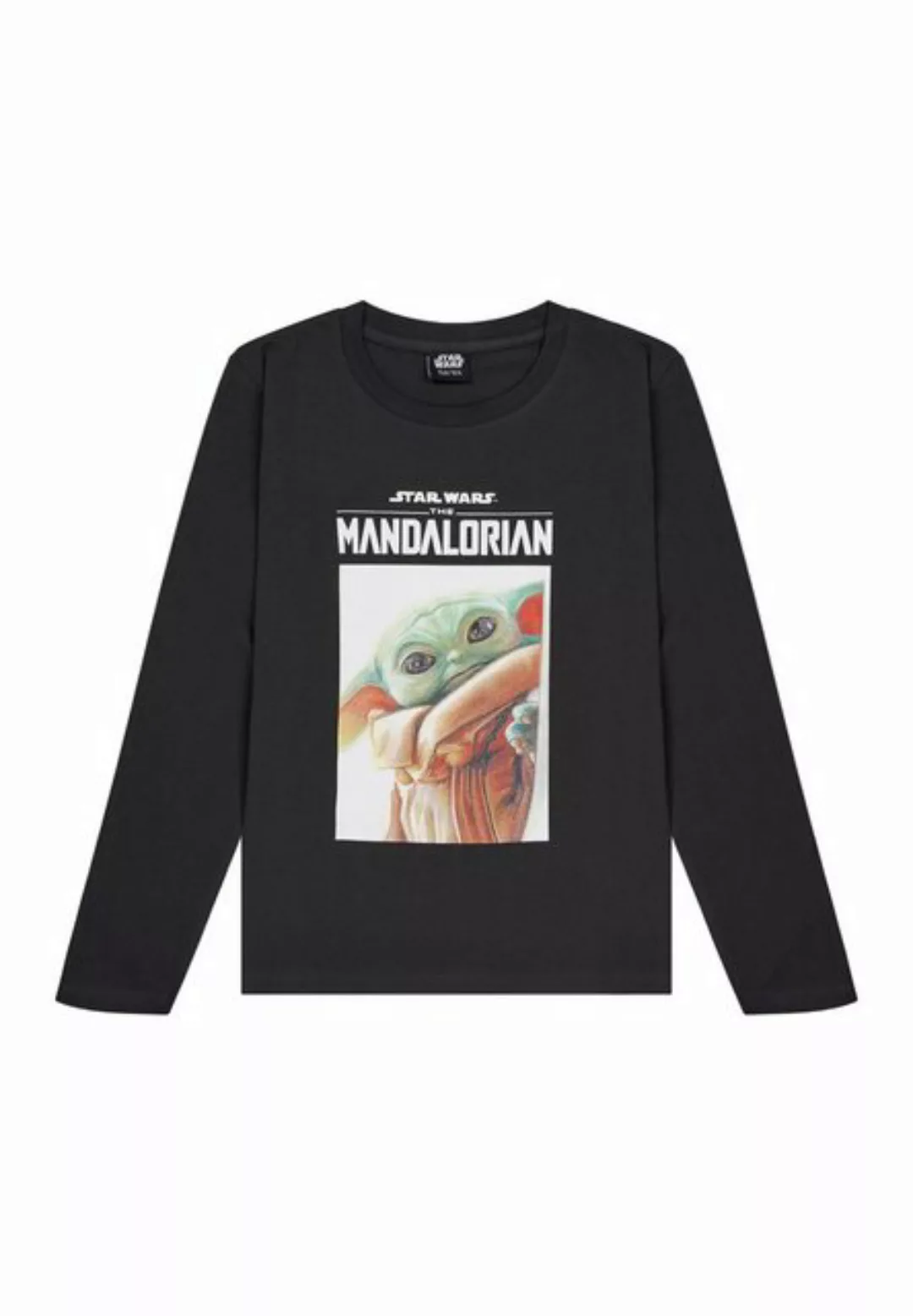 ONOMATO! Langarmshirt Star Wars Mandalorien Grogu Langarm-Shirt Longsleeve günstig online kaufen