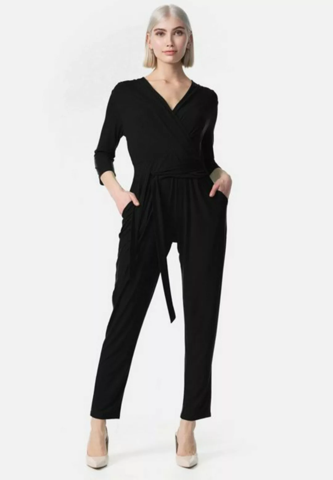 PM SELECTED Overall PM-35 (Business Jumpsuit Wickeloptik mit Bindegürtel 3/ günstig online kaufen