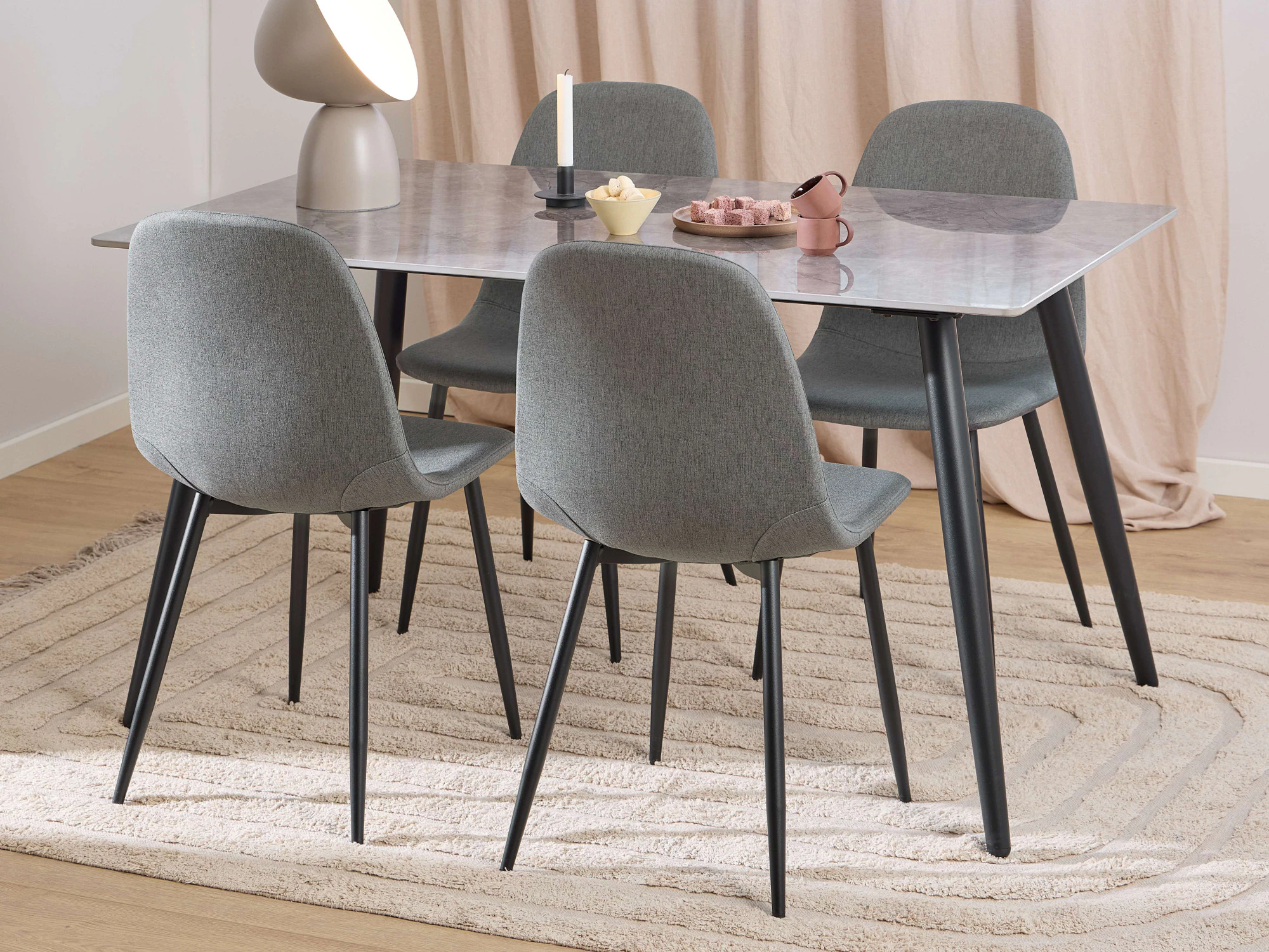 ACTONA GROUP Esszimmer-Set "Essgruppe, Speisetisch mit Stühlen", (Komplett- günstig online kaufen