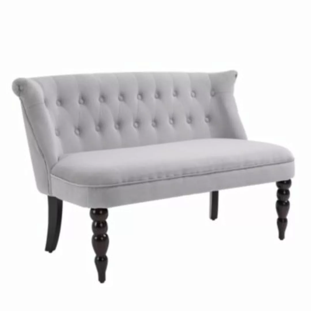 HOMCOM Sofa mit ornament Beinen grau günstig online kaufen