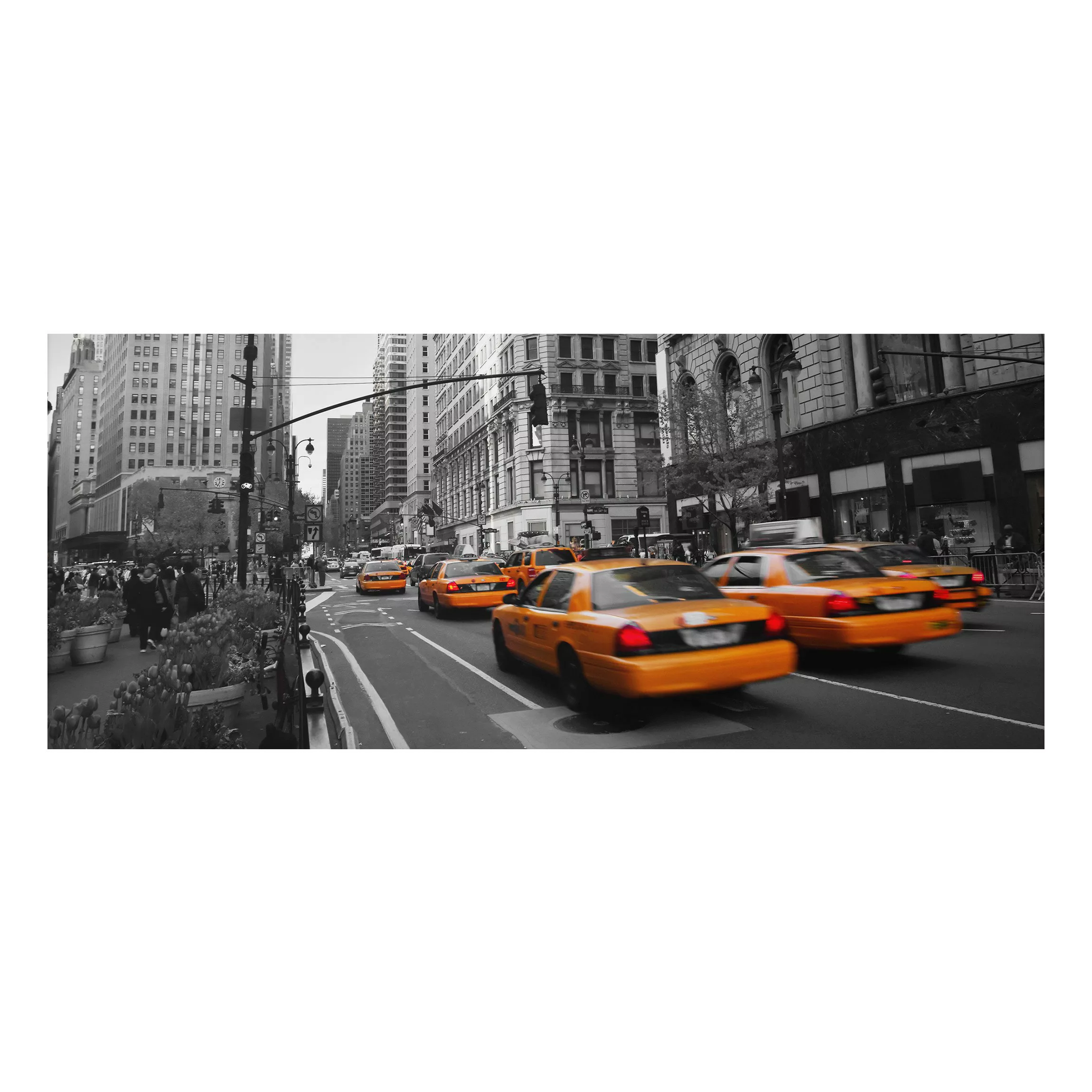 Alu-Dibond Bild Schwarz-Weiß - Panorama NEW YORK, NEW YORK günstig online kaufen