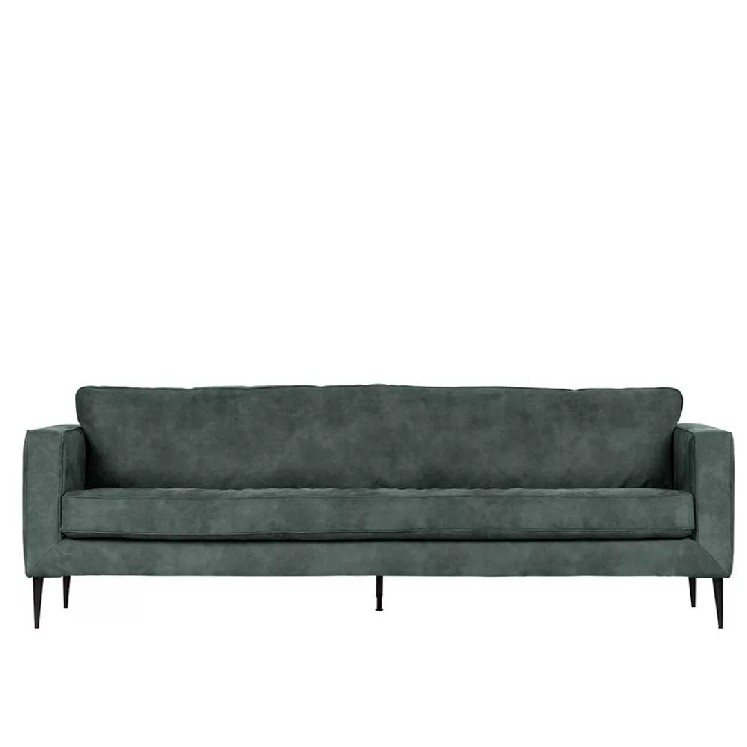 Dreisitzer Couch in Petrol Microfaser 235 cm breit günstig online kaufen