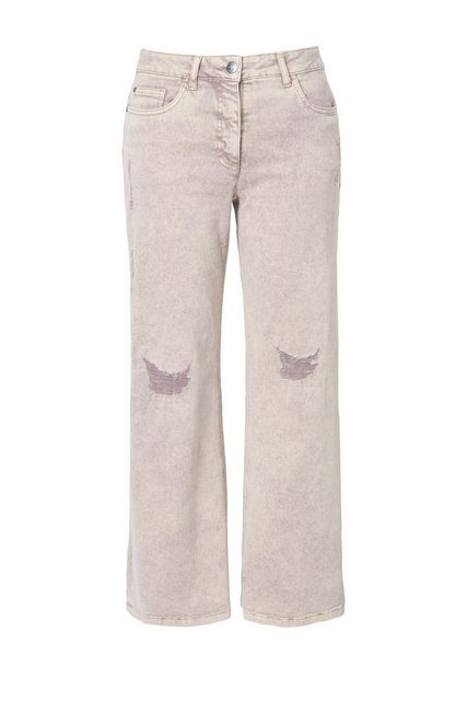 Angel of Style 5-Pocket-Jeans Jeans weites Bein Destroy-Effekte 5-Pocket günstig online kaufen