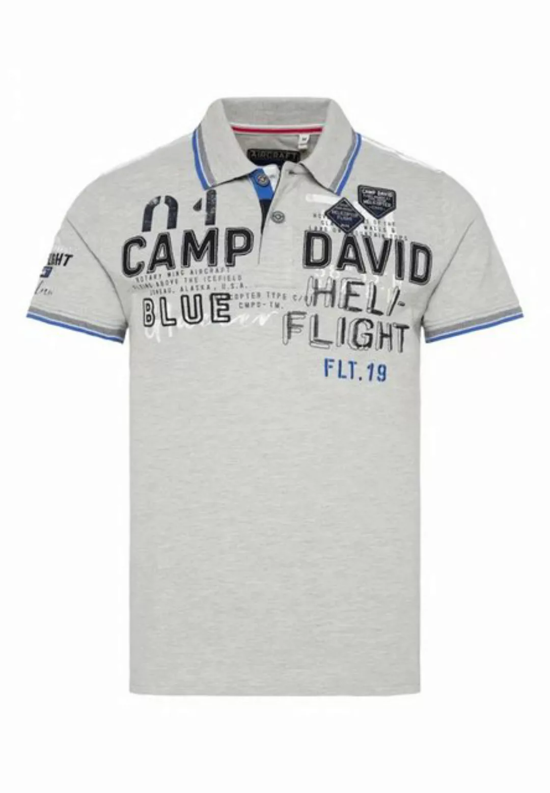 CAMP DAVID Poloshirt Poloshirt HELI FLIGHT Kurzarmshirt mit Polokragen (1-t günstig online kaufen