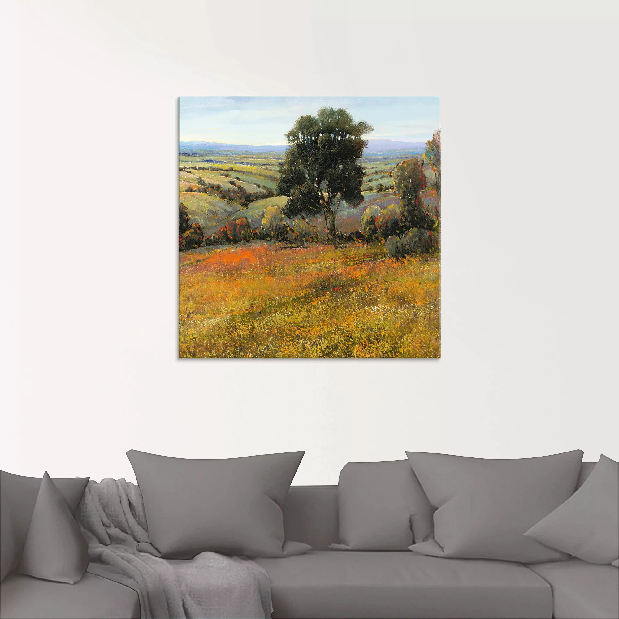 Artland Glasbild "Feld im Sommer", Felder, (1 St.) günstig online kaufen