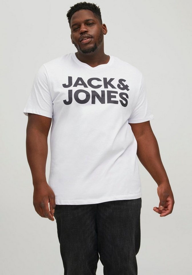 Jack & Jones Herren Rundhals T-Shirt JJECORP LOGO - Regular Fit Plussize günstig online kaufen