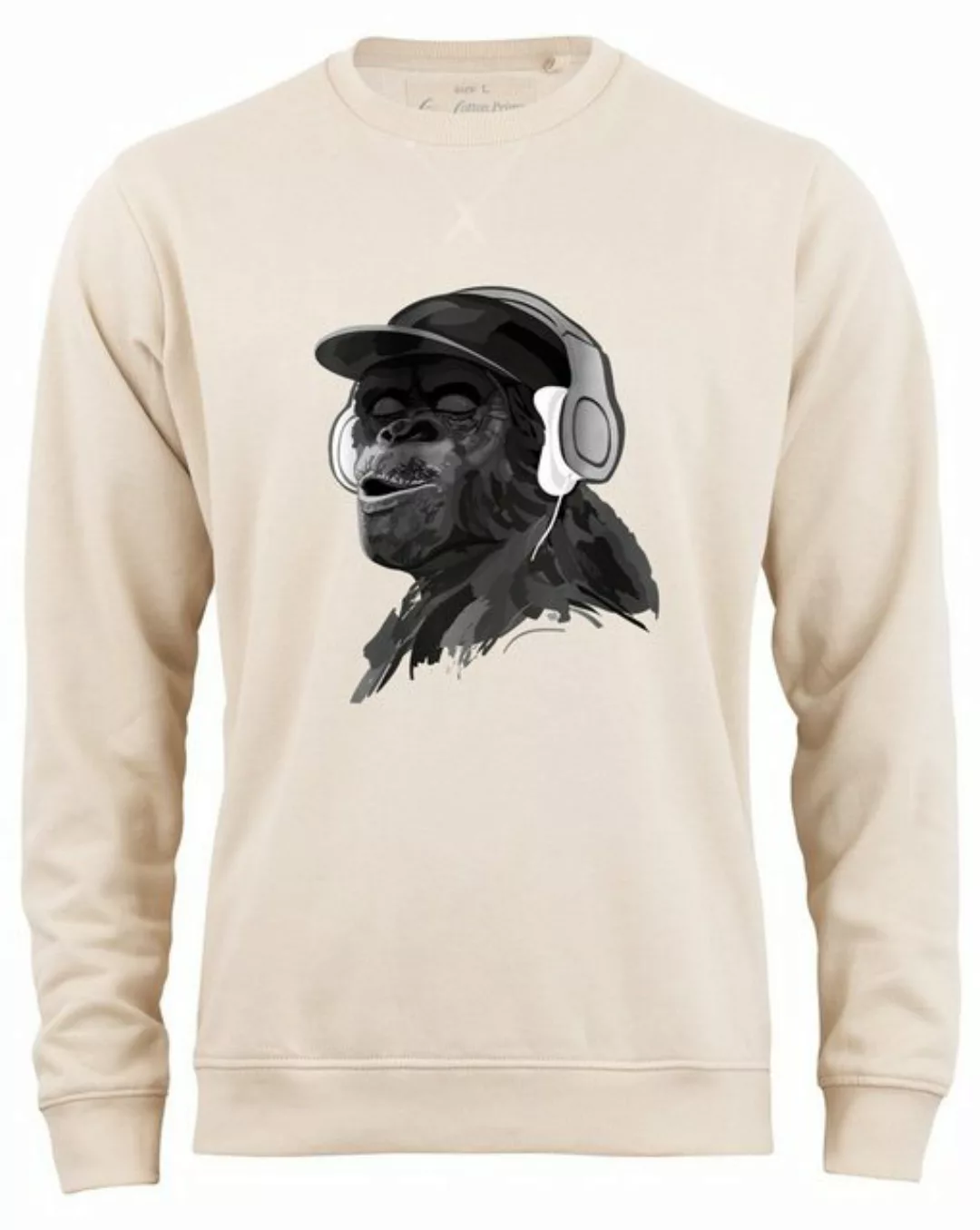 Cotton Prime® Hoodie Monkey mit DJ-Kopfhörer mit weichem Innenfleece günstig online kaufen