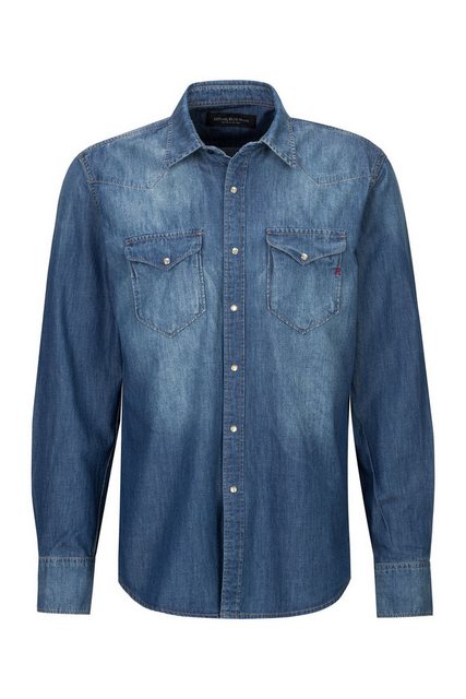 Replay Langarmhemd 7 OZ DEEP BLUE DENIM günstig online kaufen