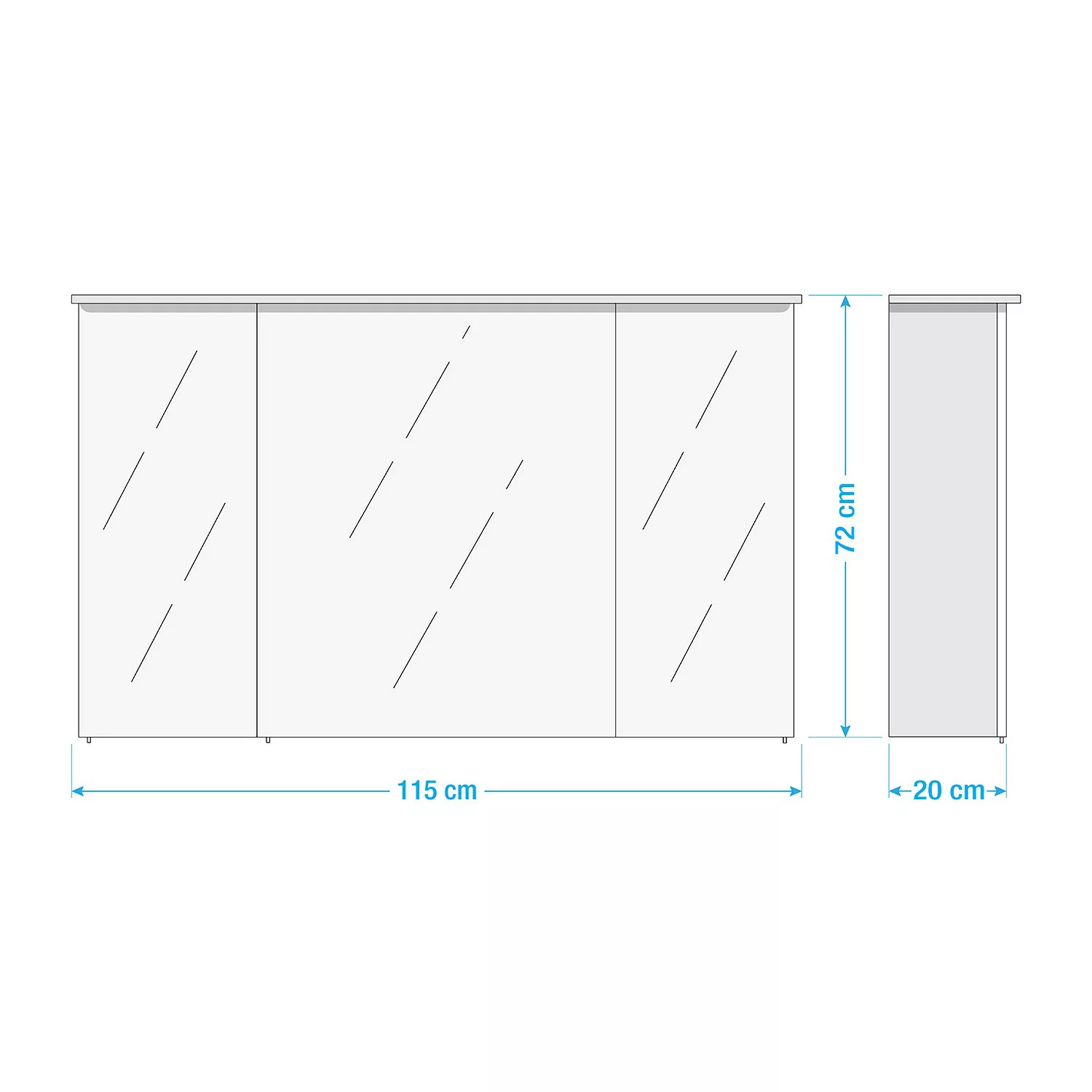 Pelipal Spiegelschrank Quickset 328 Graphit 115 cm mit Softclose Türen günstig online kaufen