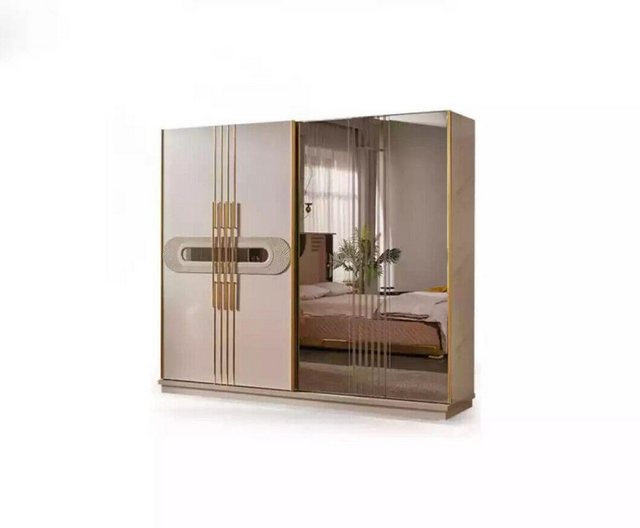 JVmoebel Kleiderschrank Luxus Kleiderschrank Universal Kleiderschrank Beige günstig online kaufen