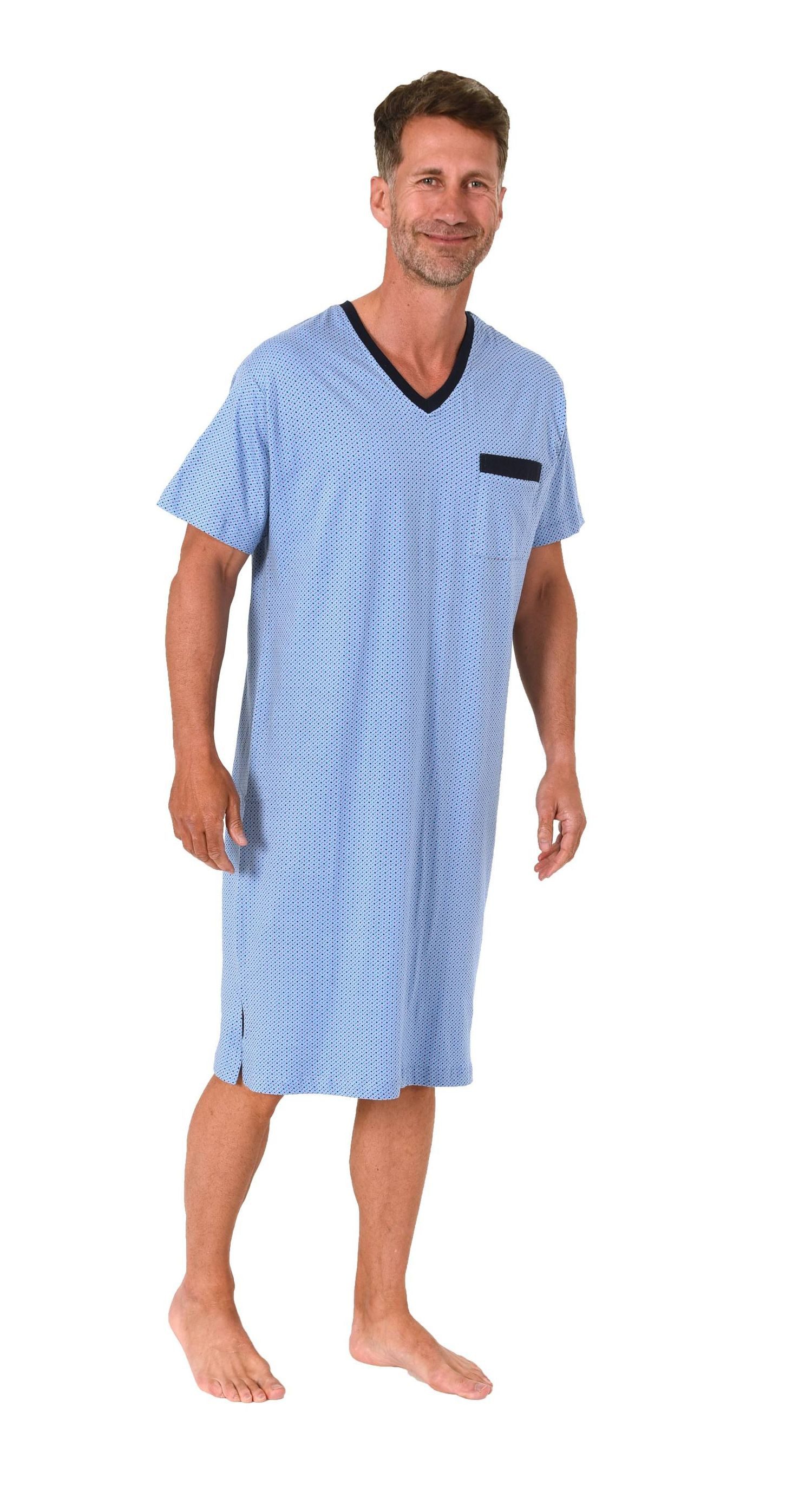 Normann Pyjama Normann Herren kurzarm Nachthemd günstig online kaufen