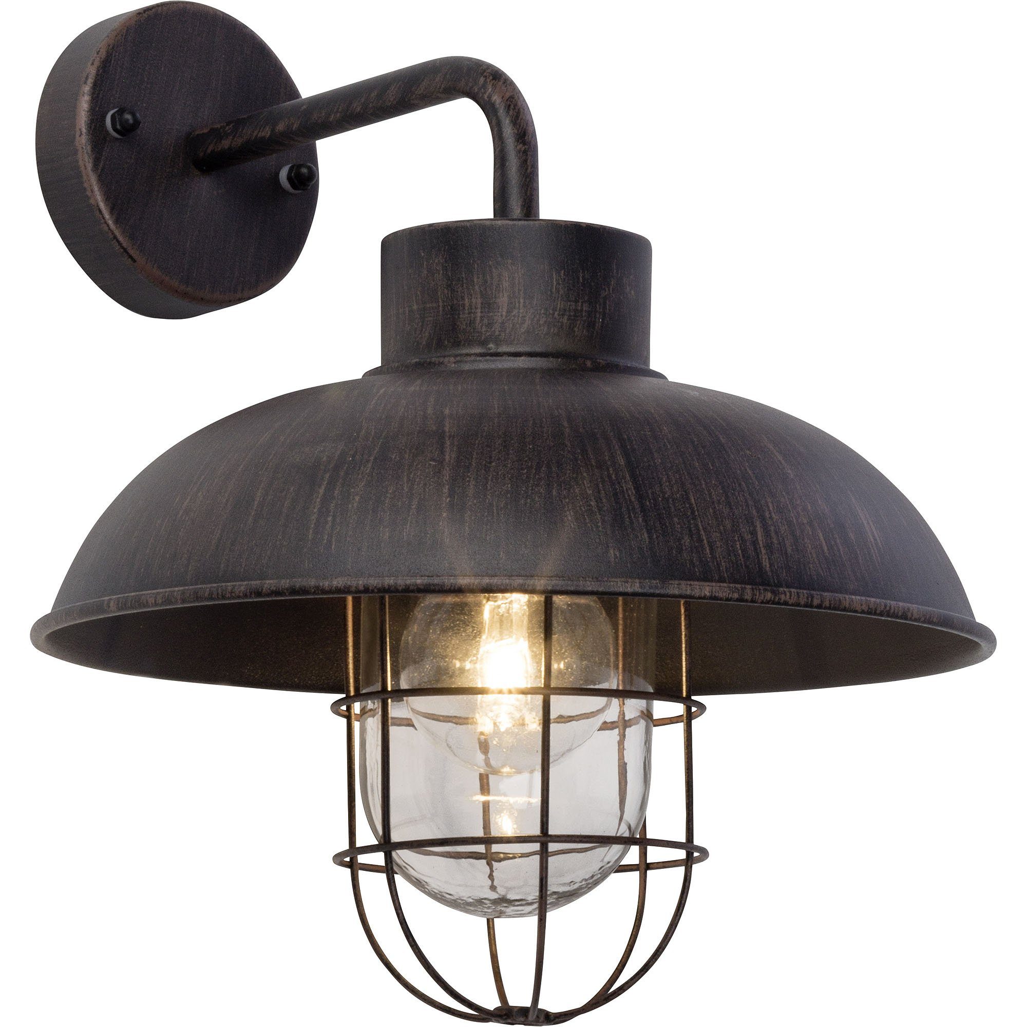 Brilliant Außen-Wandlampe Portland Rostfarbe günstig online kaufen