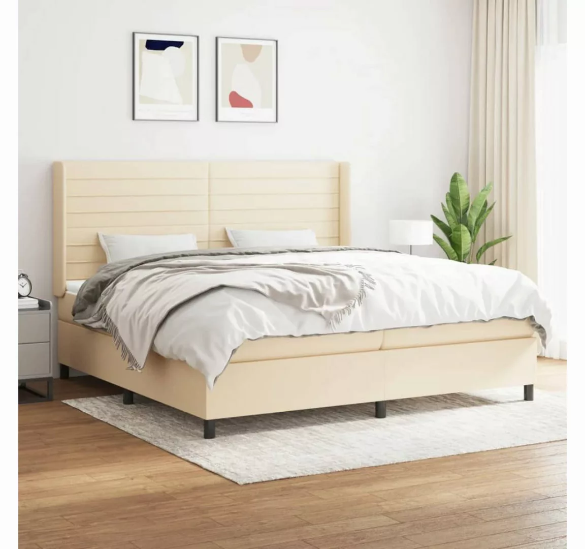 vidaXL Boxspringbett Bett Boxspringbett mit Matratze & Topper Stoff verschi günstig online kaufen