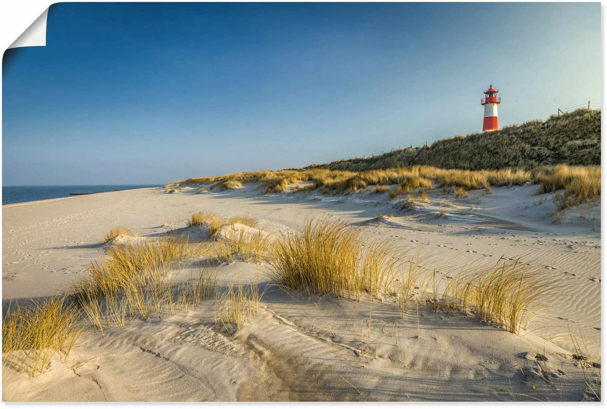 Artland Wandbild »Leuchtturm List-Ost Ellenbogen-Halbinsel«, Strandbilder, günstig online kaufen