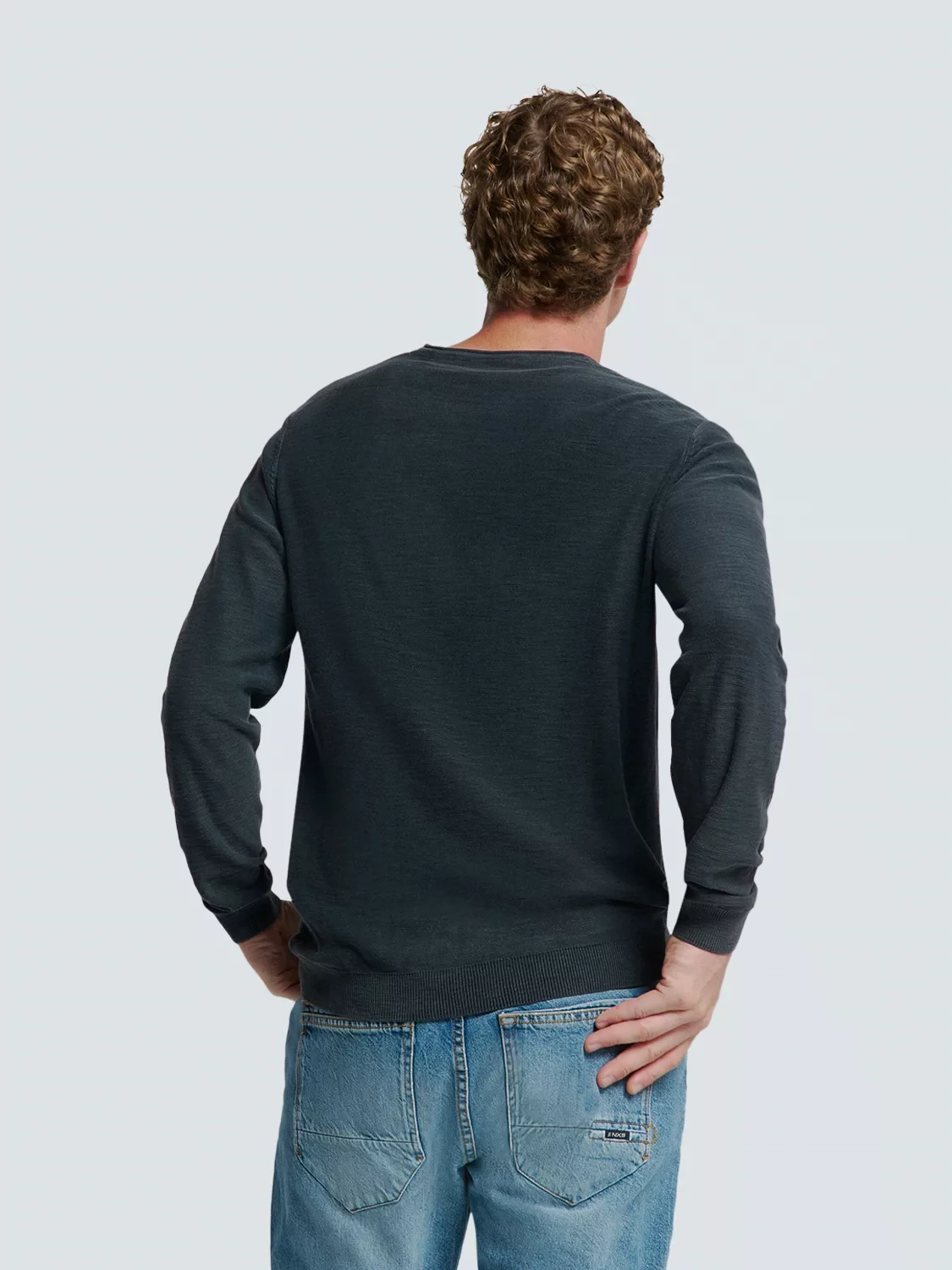 NO EXCESS Strickpullover - Pullover - Zweifarbige Melange, Timeless Basics günstig online kaufen