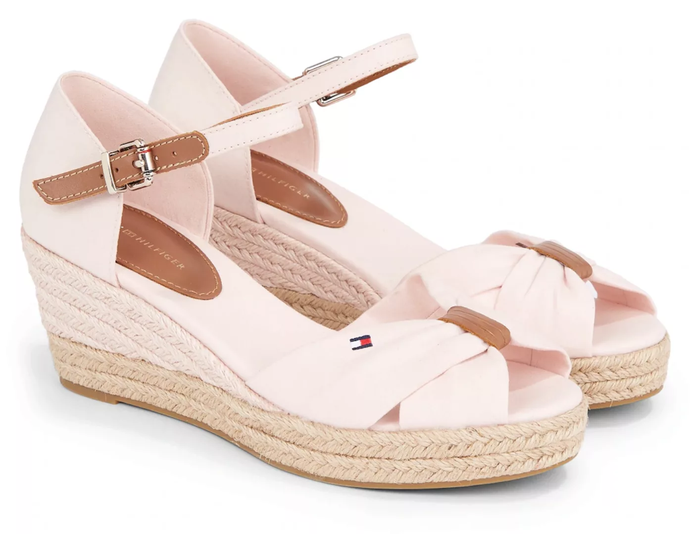 Tommy Hilfiger Keilsandalette "BASIC OPEN TOE MID WEDGE", Sommerschuh, Sand günstig online kaufen