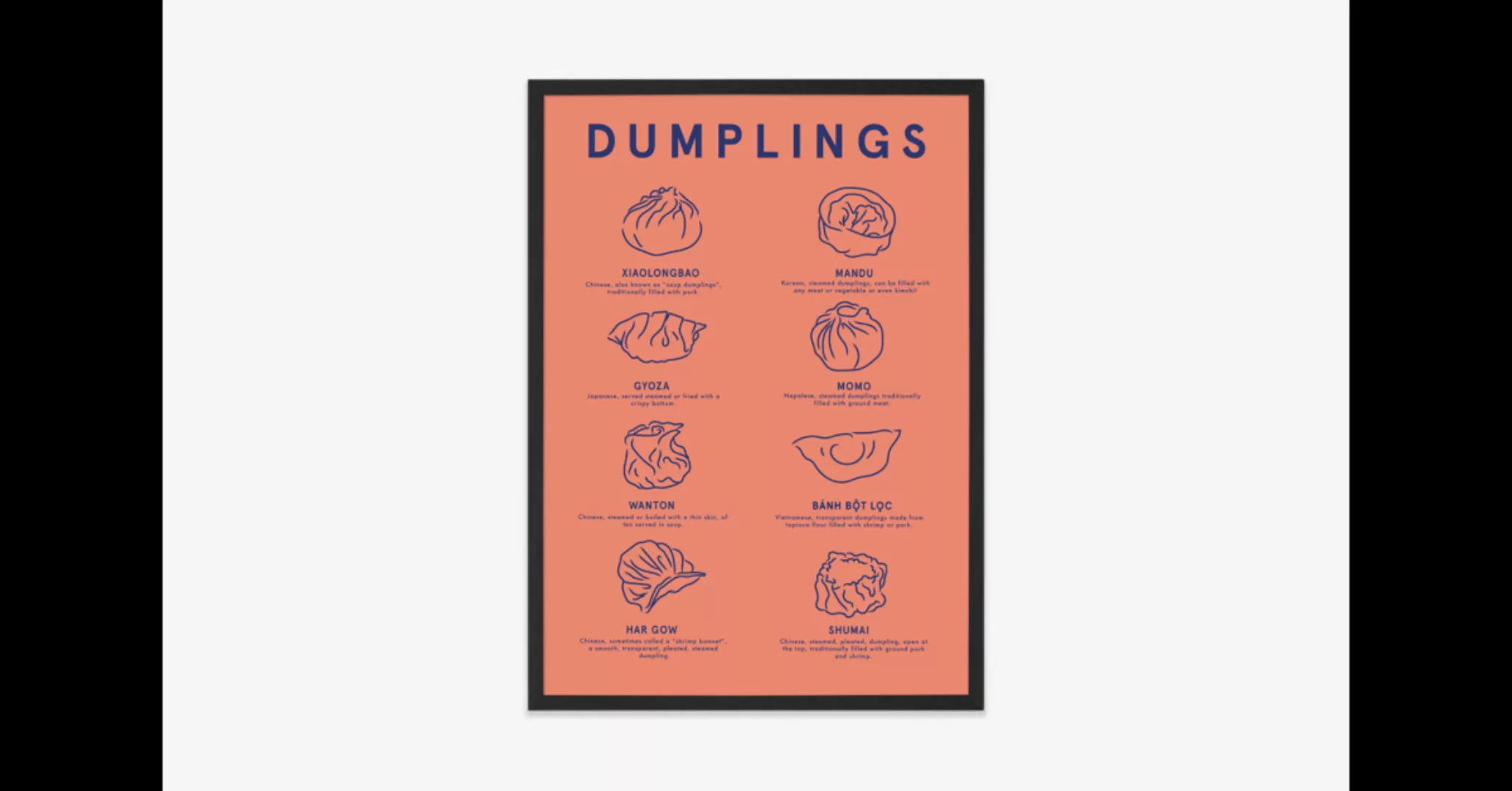 Violet Studio 'Dumpling Menu' gerahmter Kunstdruck (verschiedene Groessen e günstig online kaufen