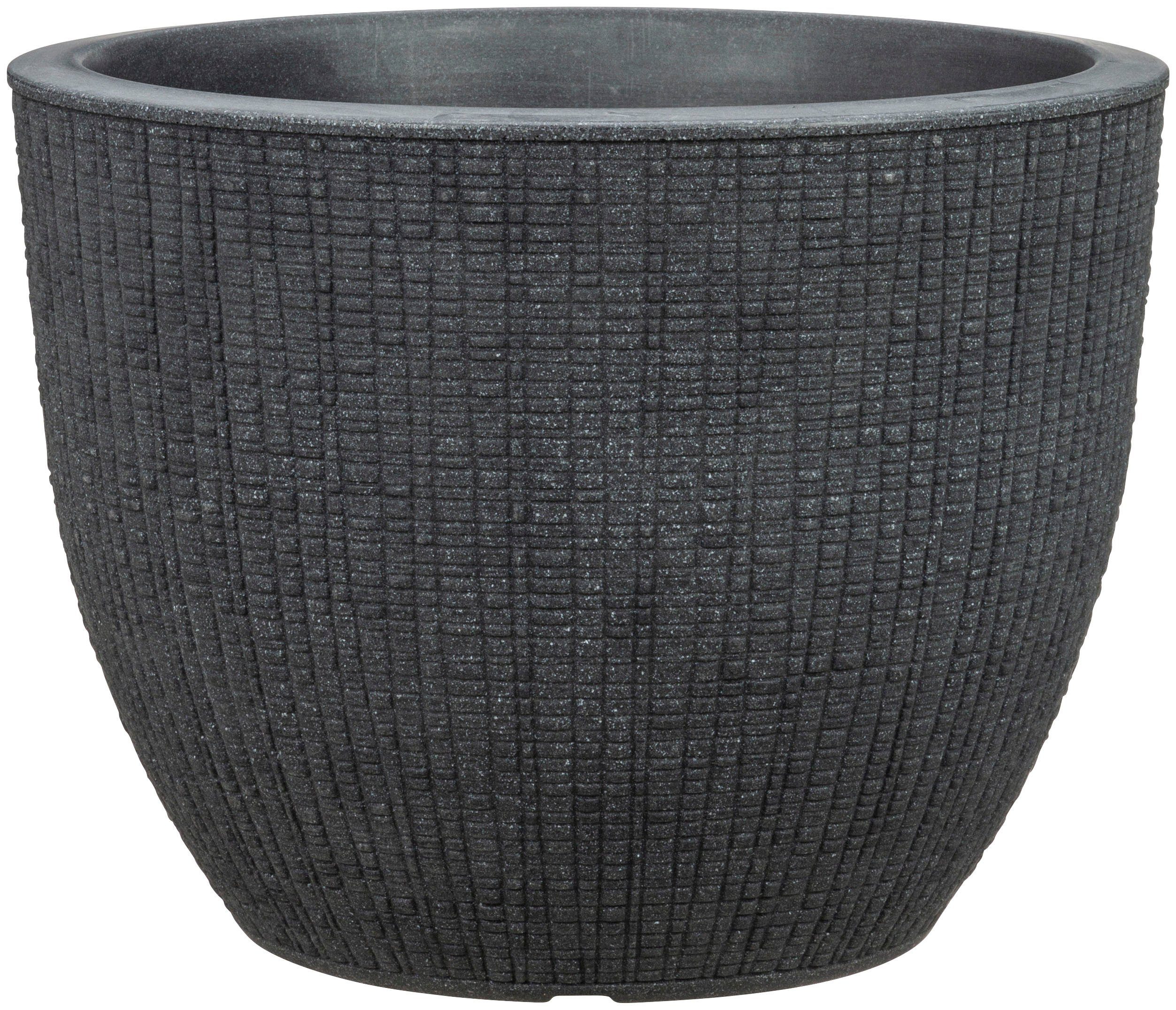 Scheurich Pflanzgefäß Barceo Ø 29 cm x 22 cm Stony Black günstig online kaufen