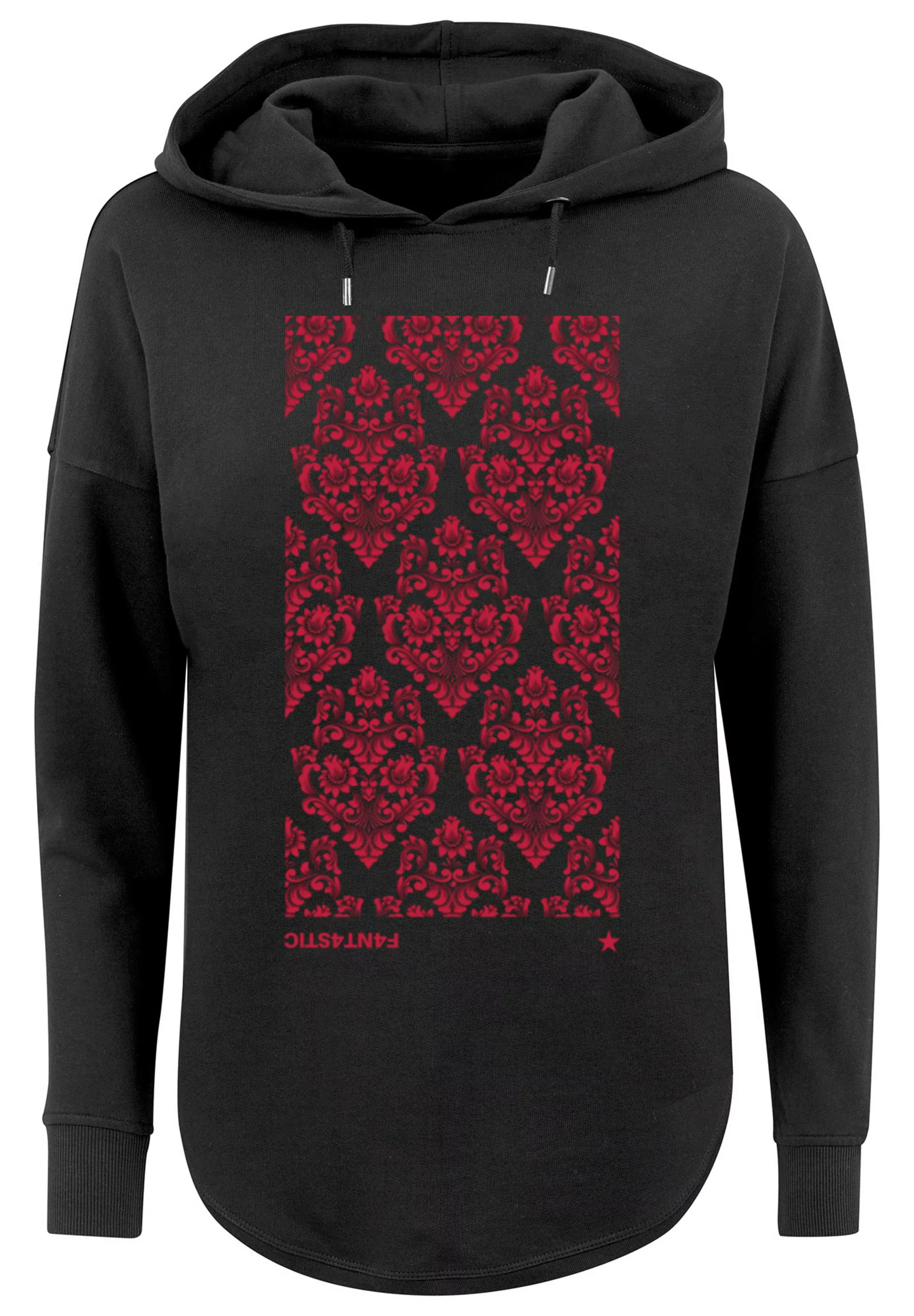 F4NT4STIC Kapuzenpullover "Blumen Muster Rot", Print günstig online kaufen