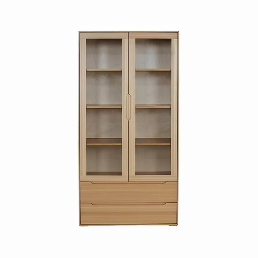 Xlmoebel Vitrine Traditioneller Vitrinenschrank aus Massivholz Handgefertig günstig online kaufen