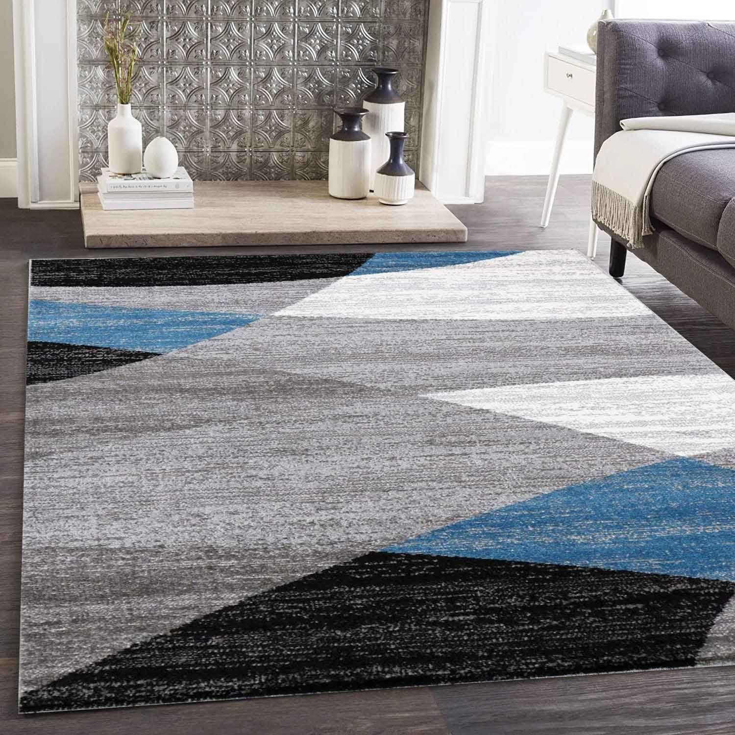 Vimoda Läufer Wohnzimmer Teppich Kurzflor, geometrisches günstig online kaufen