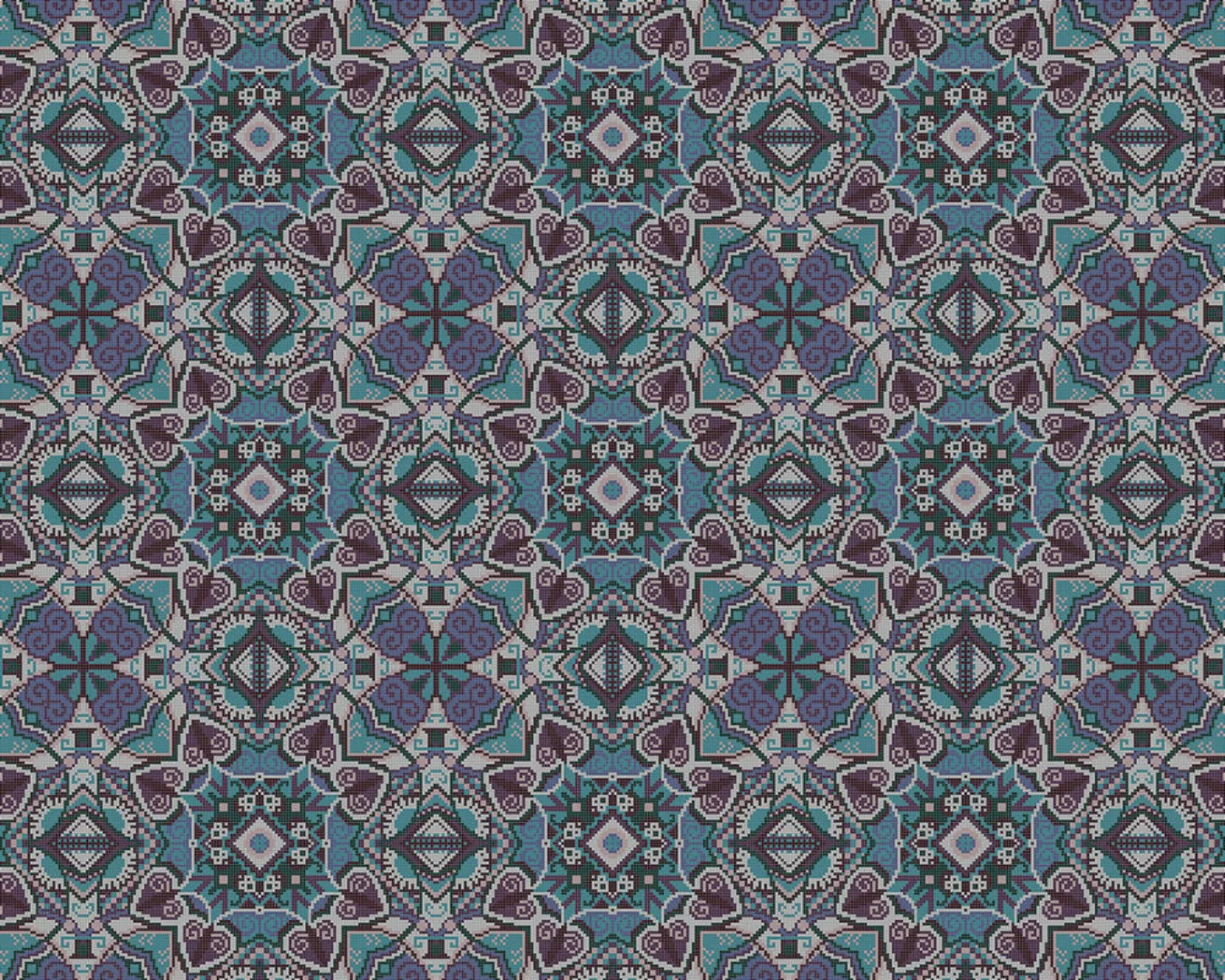 Fototapete "Mosaic II Blue" 4,00x2,50 m / Glattvlies Brillant günstig online kaufen