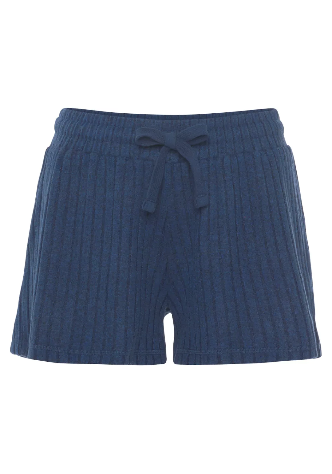 LASCANA Shorts, Lounge-/ Strickshorts meliert mit Bindeband, Loungewear günstig online kaufen