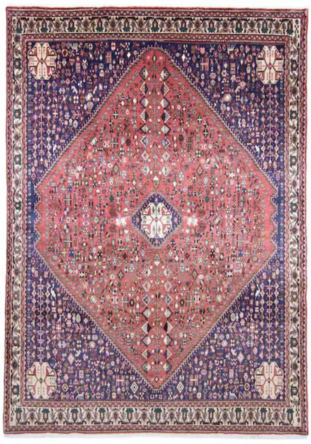 morgenland Wollteppich »Abadeh Medaillon Rosso chiaro 290 x 205 cm«, rechte günstig online kaufen