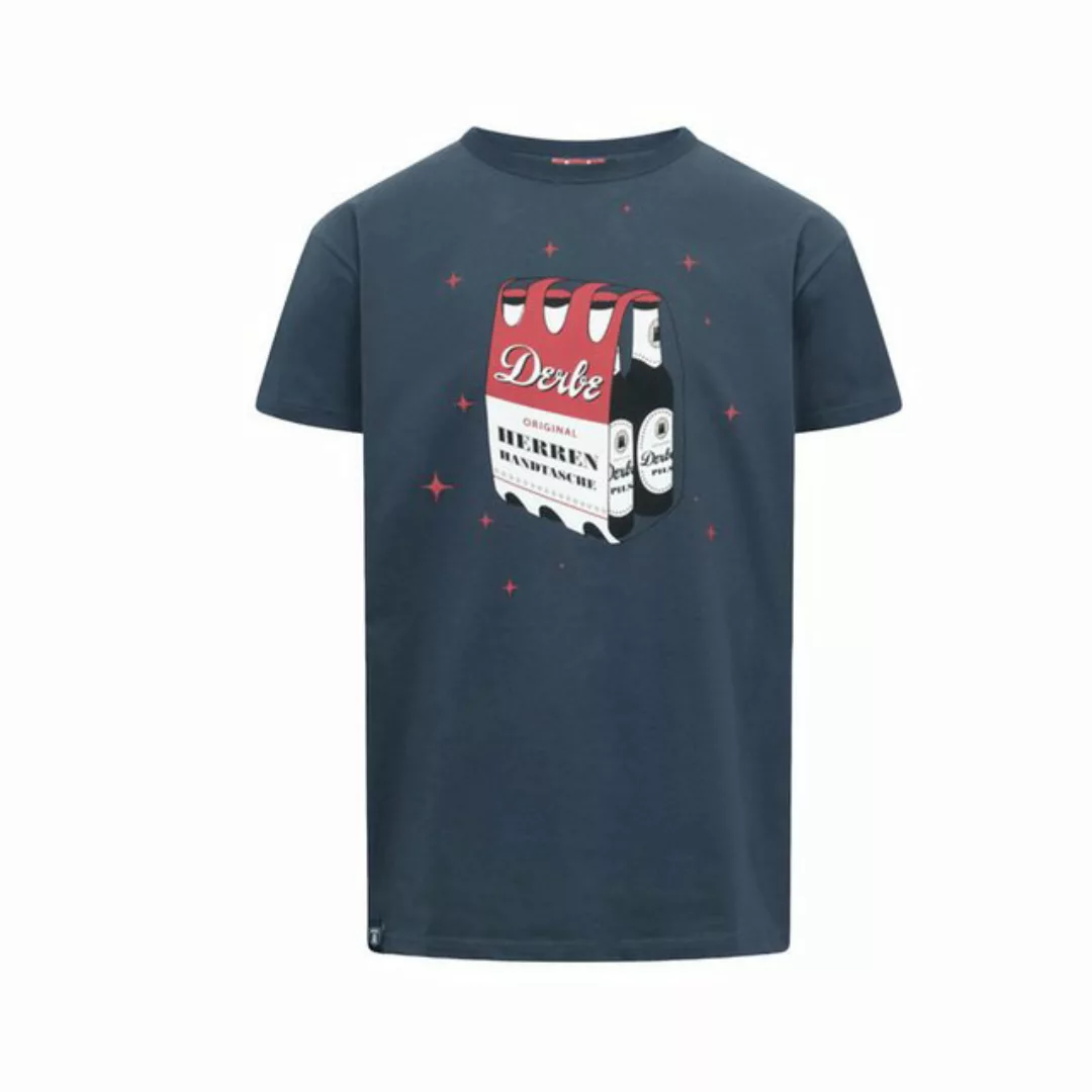 Derbe Print-Shirt Herrenhandtasche Rot-Weiß Herren T-Shirt (1-tlg) günstig online kaufen