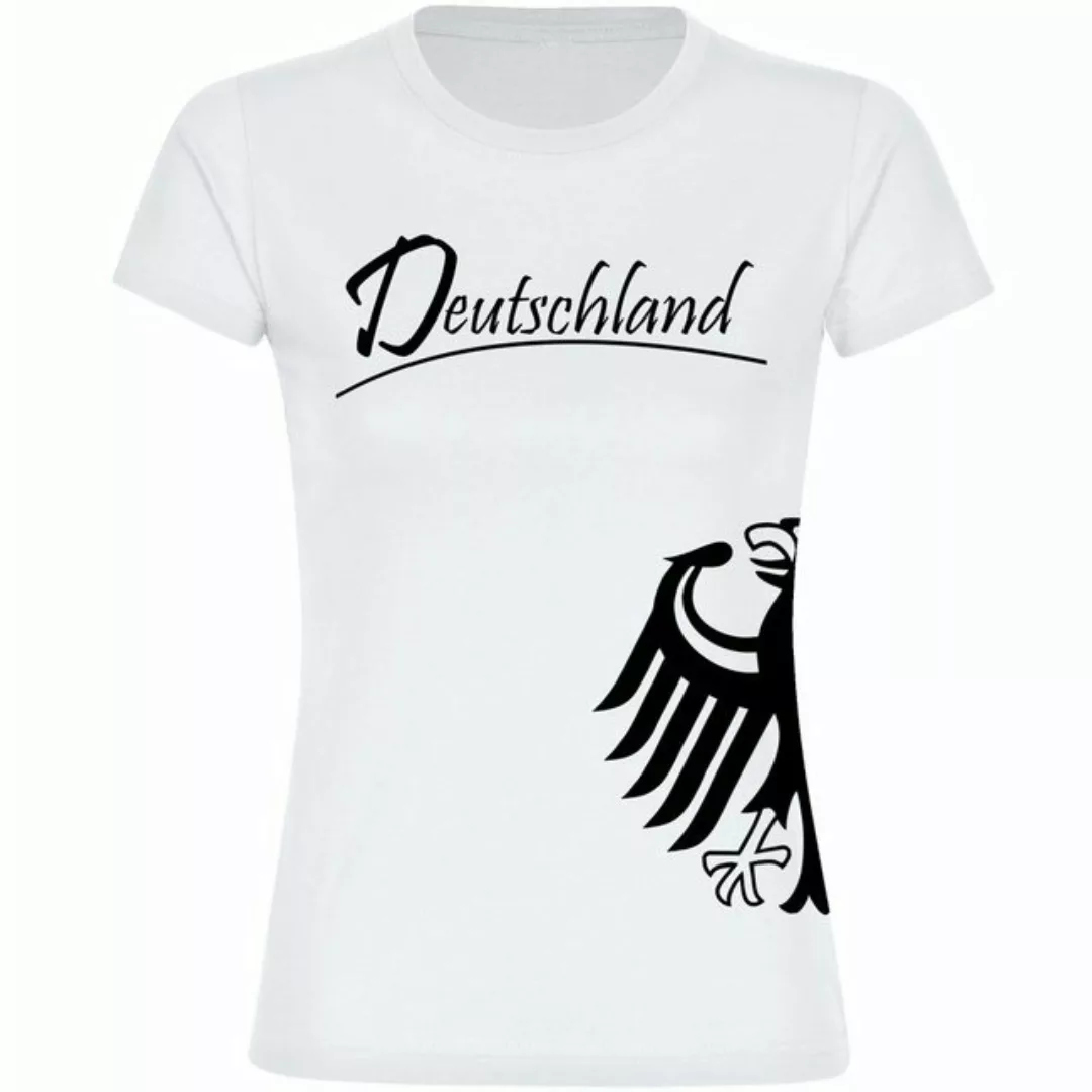 multifanshop T-Shirt Damen Deutschland - Adler seitlich - Frauen günstig online kaufen