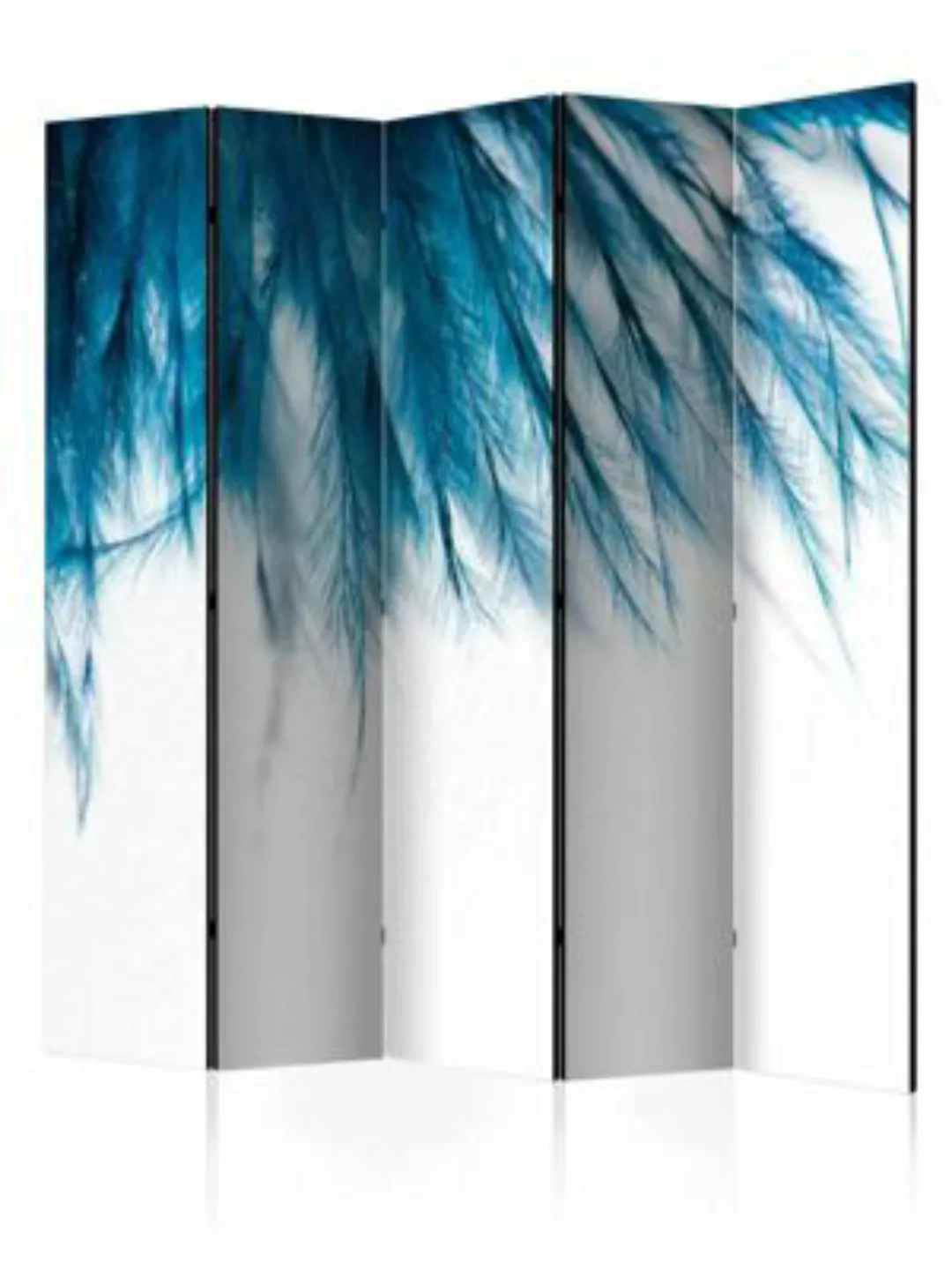 artgeist Paravent Sapphire Feathers II [Room Dividers] weiß-kombi Gr. 225 x günstig online kaufen